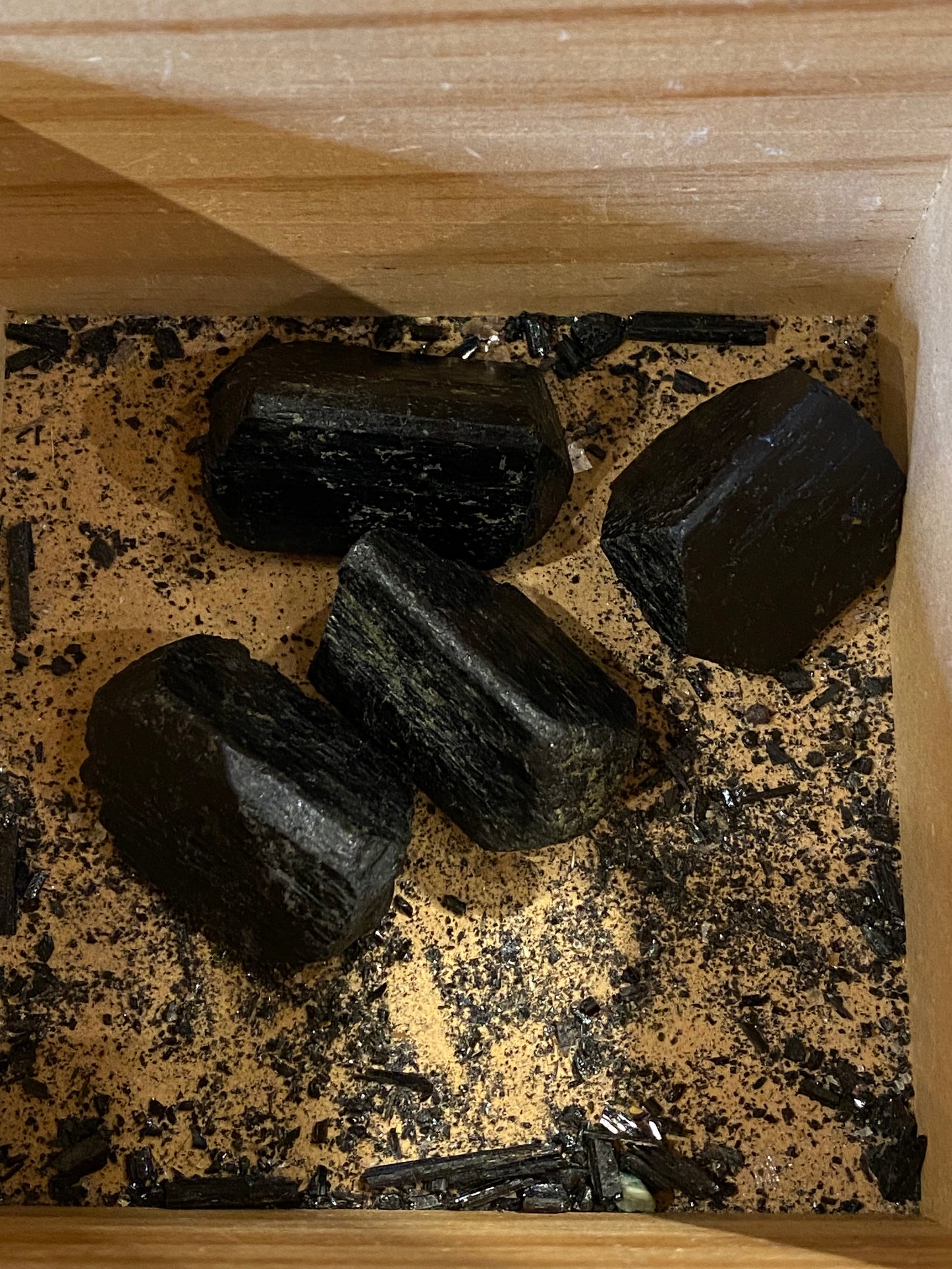 Black Tourmaline Logs Raw Stone 1pc