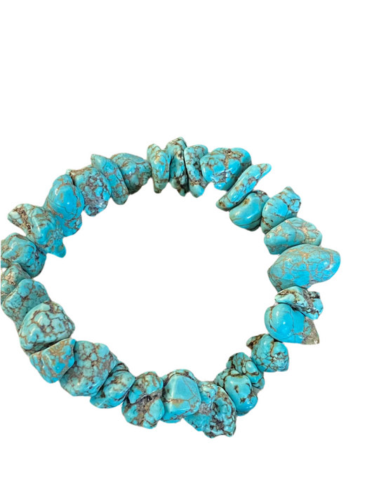 Turquoise Howlite Tumbled Bracelet