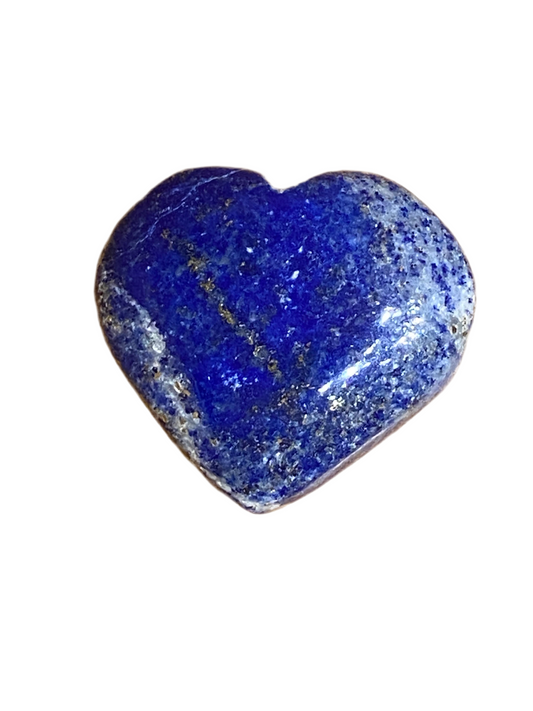 Lapis Lazuli Heart Tumbled Hand Carved Polished