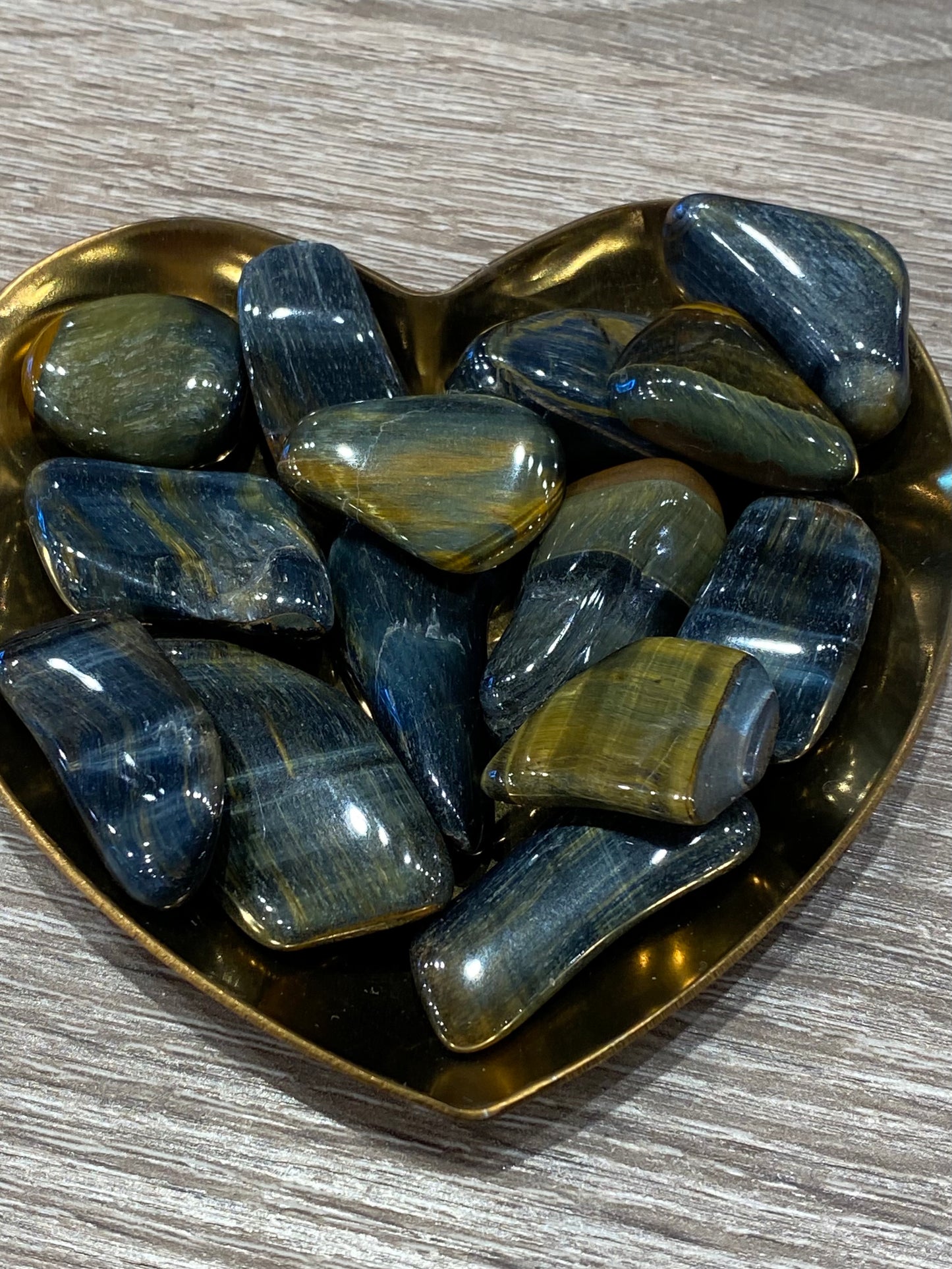 Blue Golden Tiger’s Eye Polished Tumbled Stone 1pc