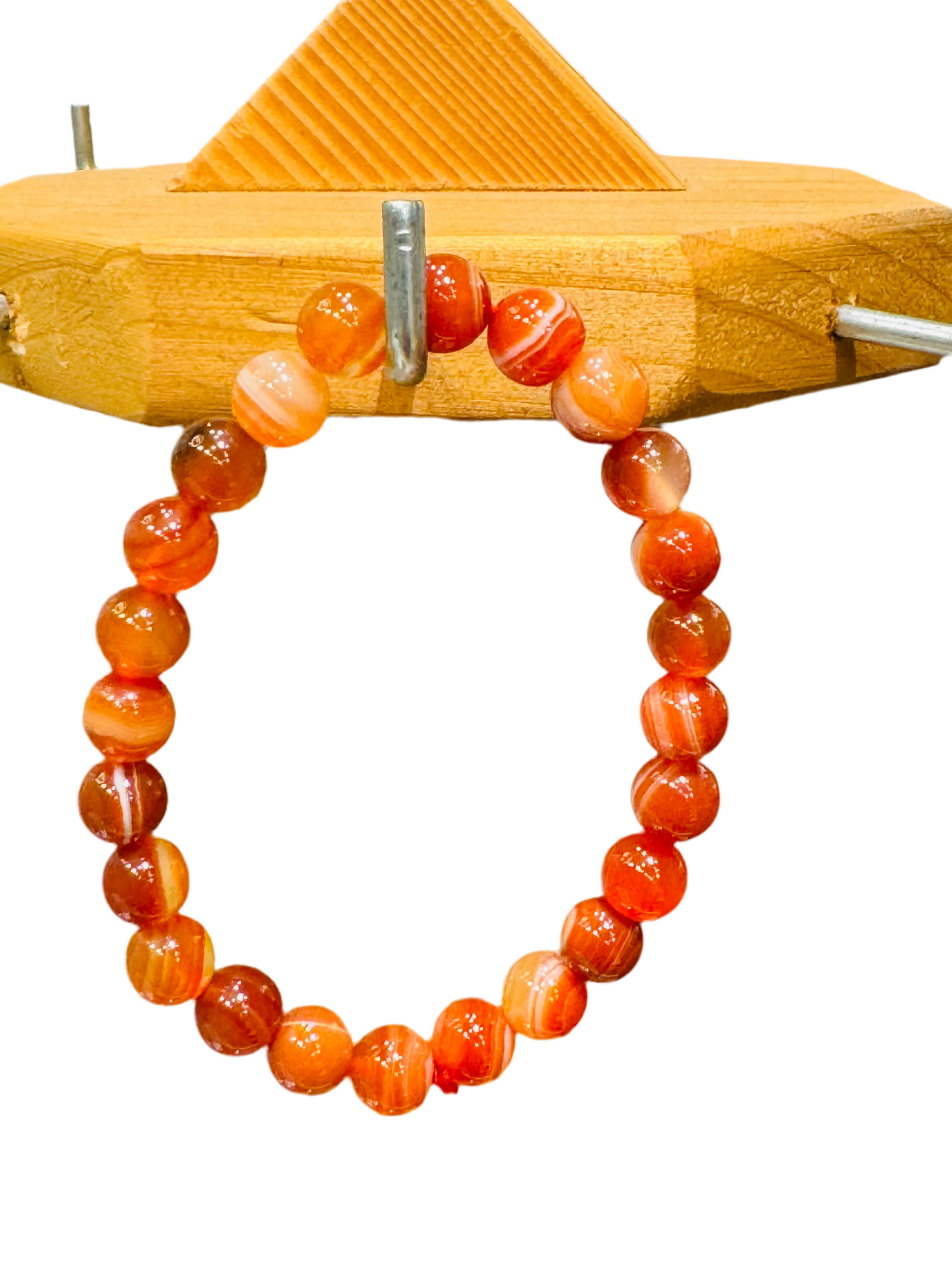 Carnelian Bead Bracelet