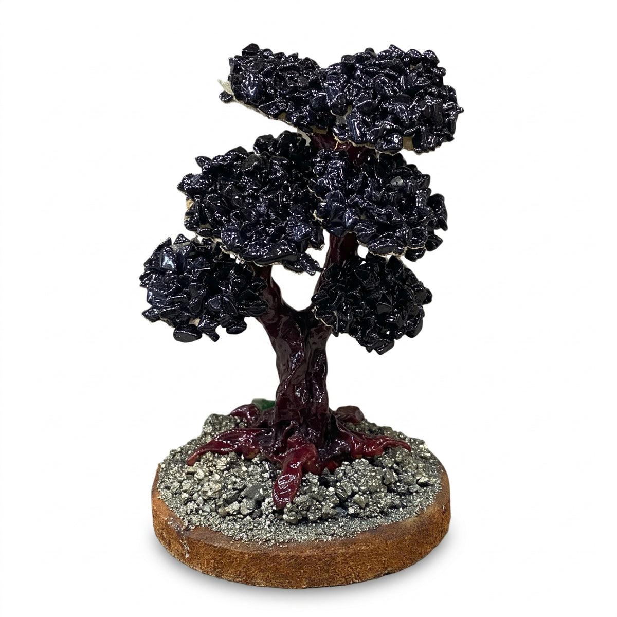 Black Onyx and Pyrite Feng Shui Bonsai Fortune Tree