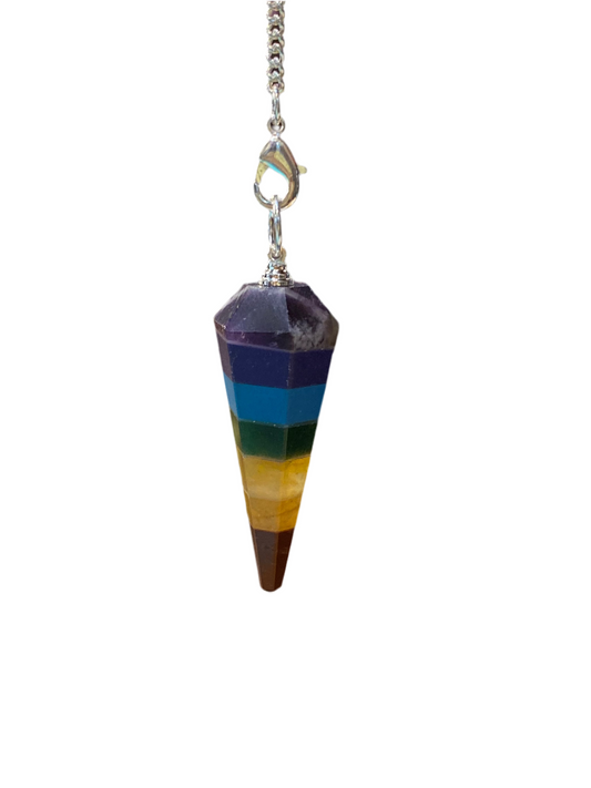 7 Chakra Gemstone Pendulum Point