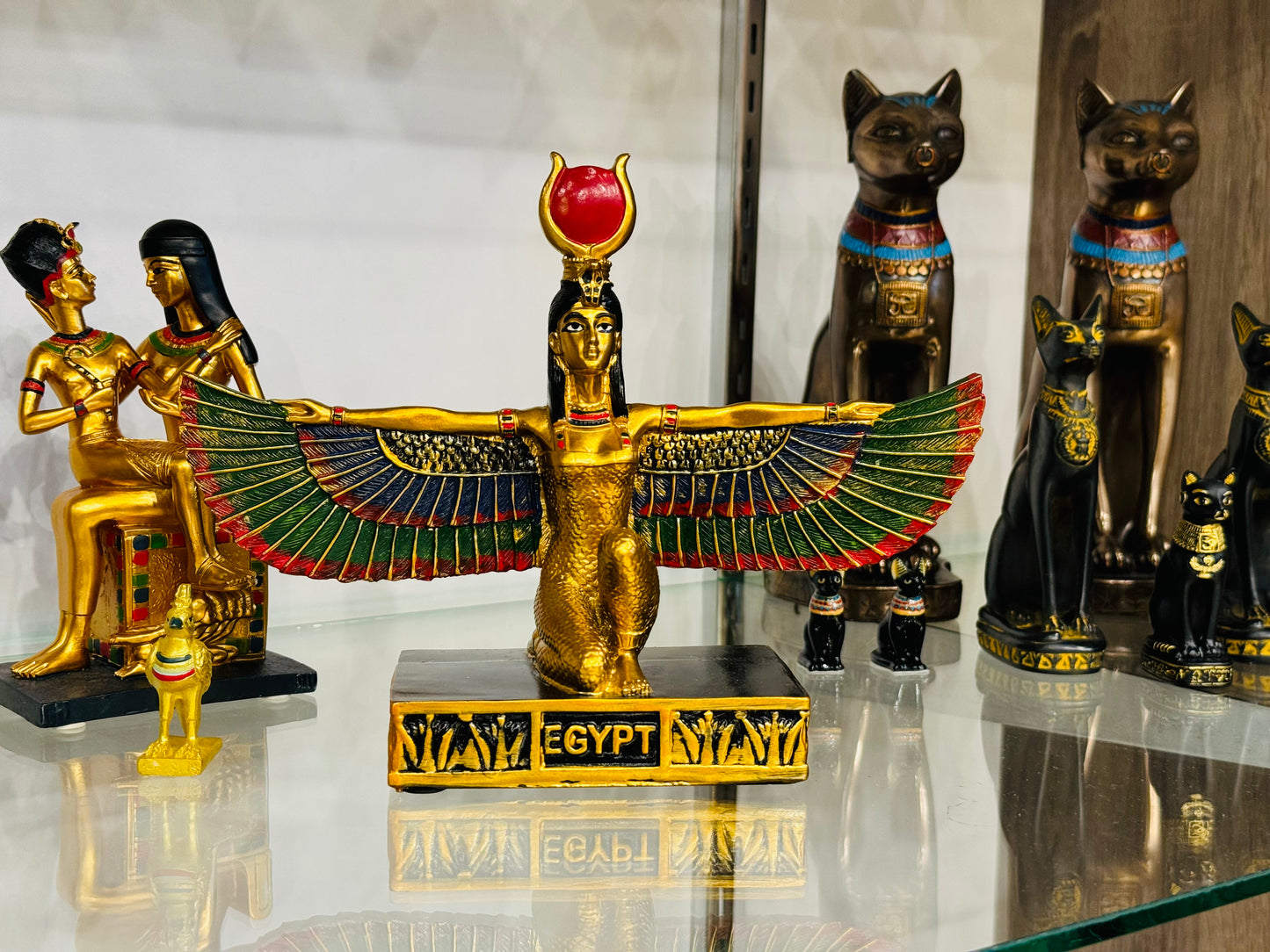 Ancient Egyptian Goddess Isis Ma'at Colorful Wings