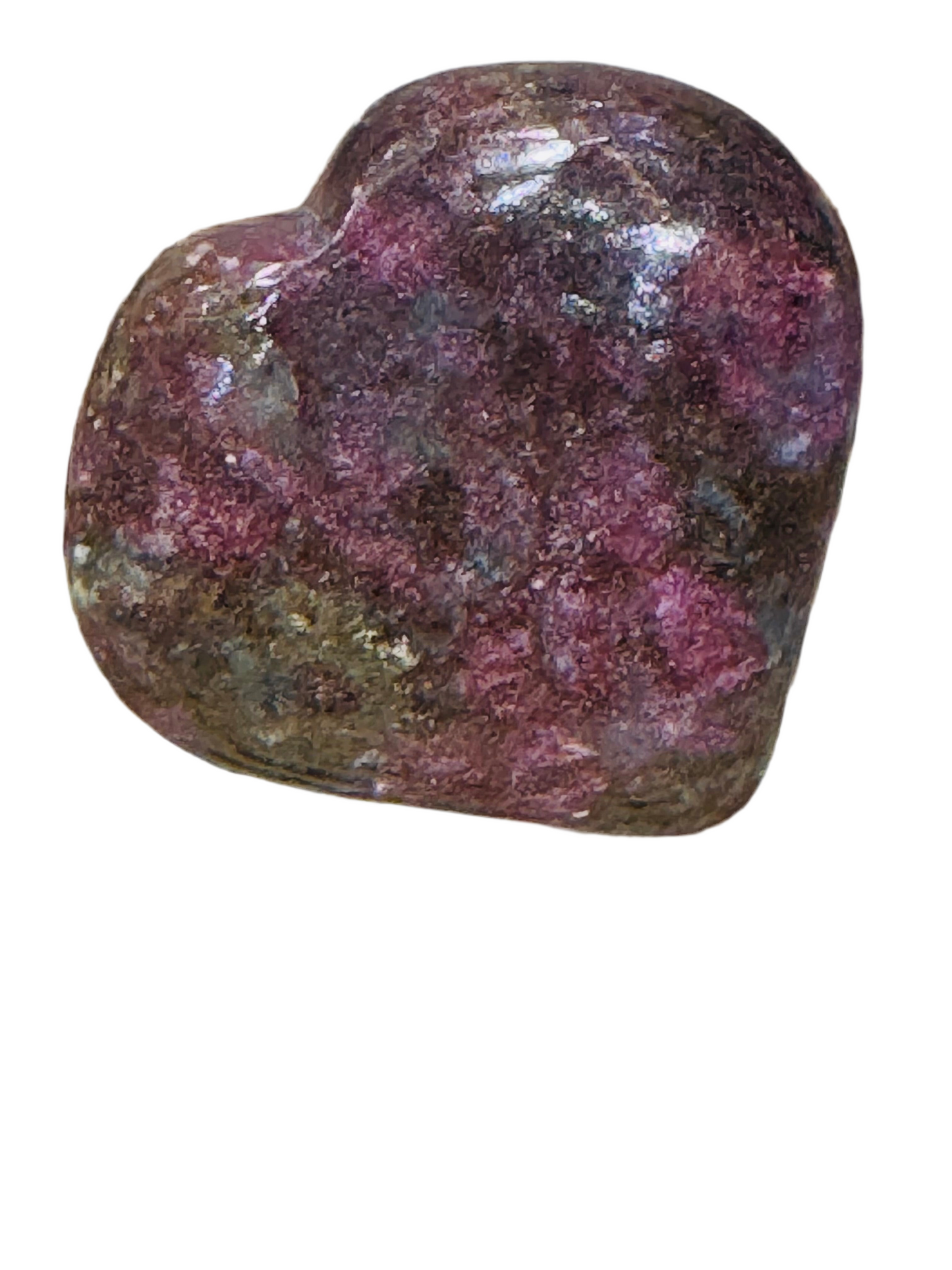 Zoisite Heart Hand Carved Large Palm Stone