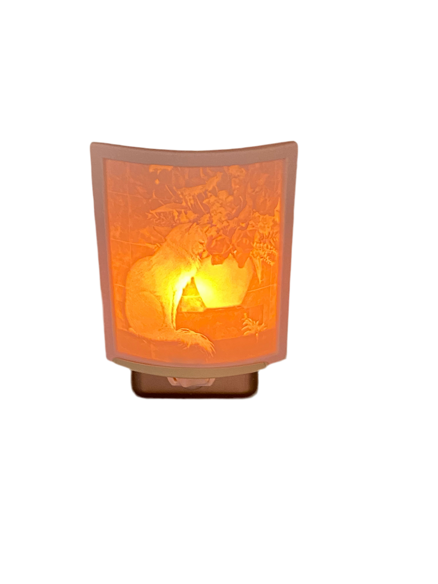 Kitten in the Flower Pot Lithophane Night Light