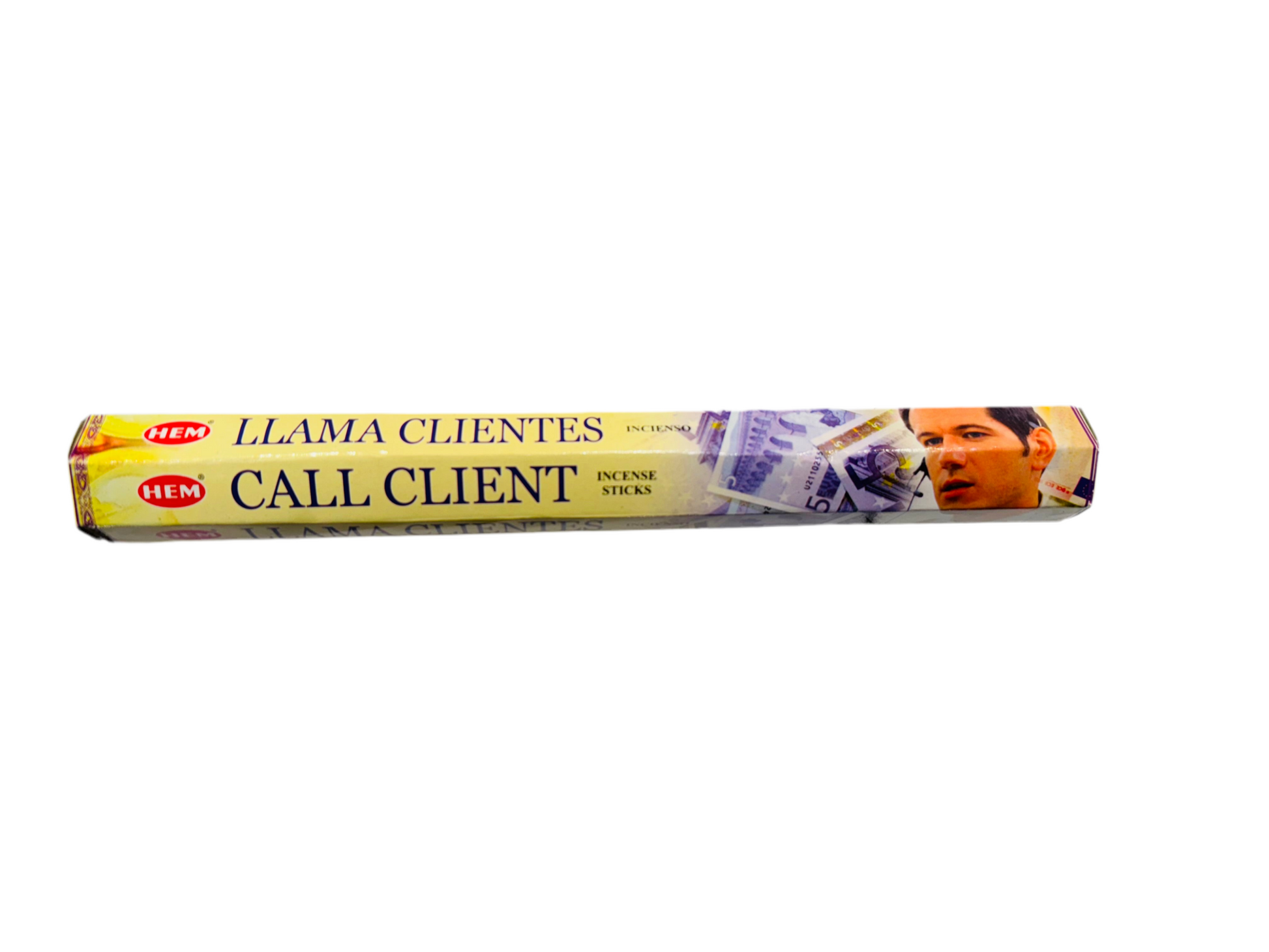 HEM Call Client Incense Sticks packaging with aroma to attract success and prosperity.