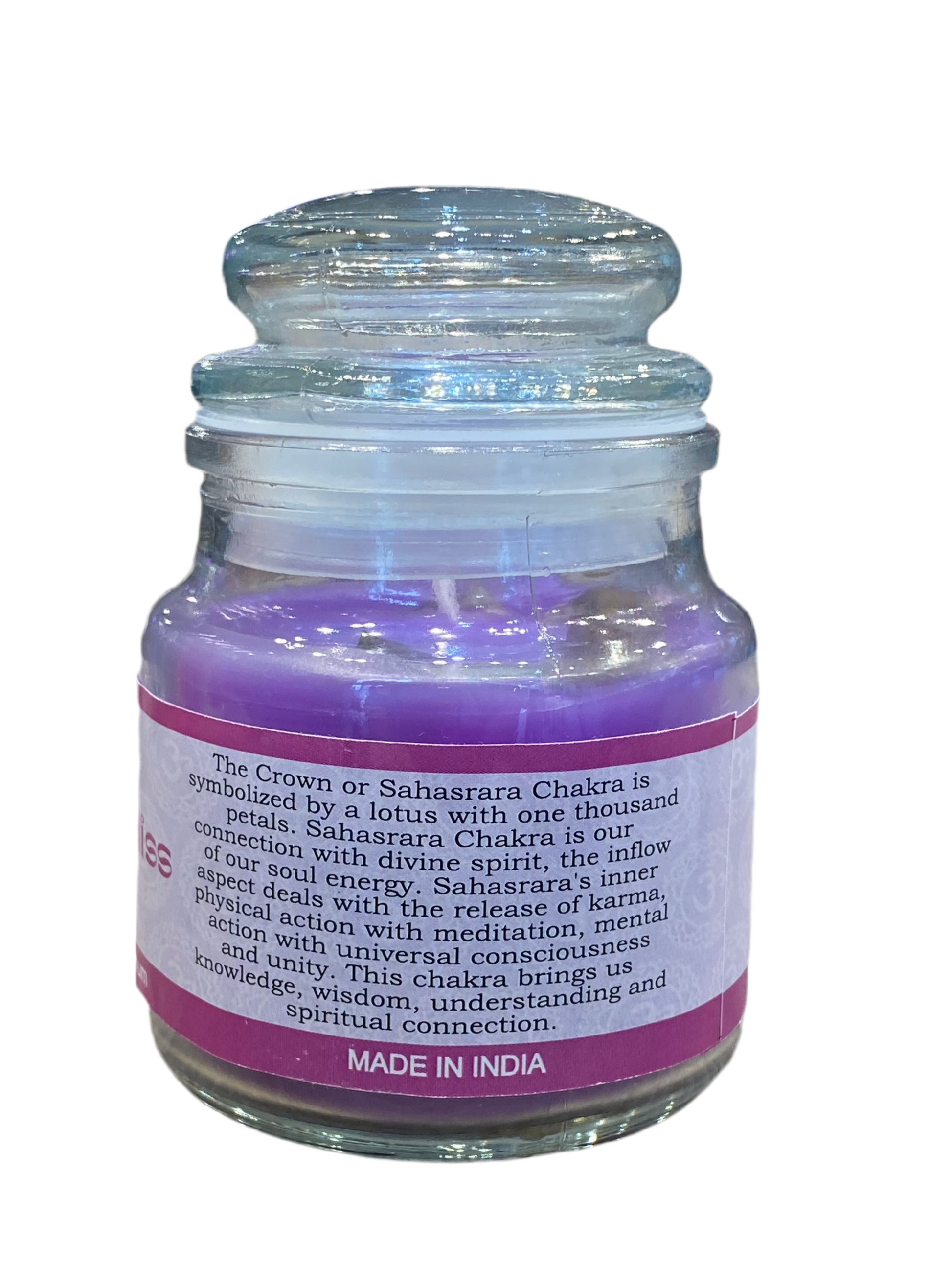 Vrinda 7 Chakra Jar Candle Purple 