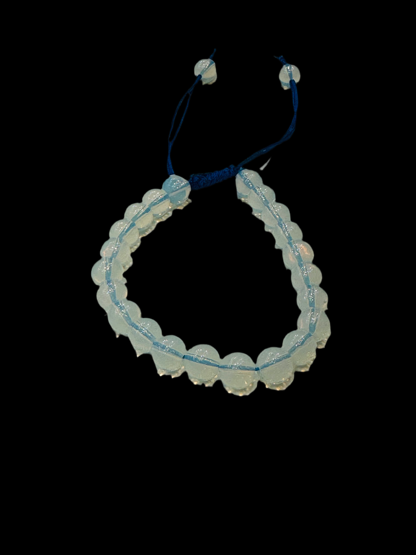 Opalite Blue Pull Tie String Bracelet