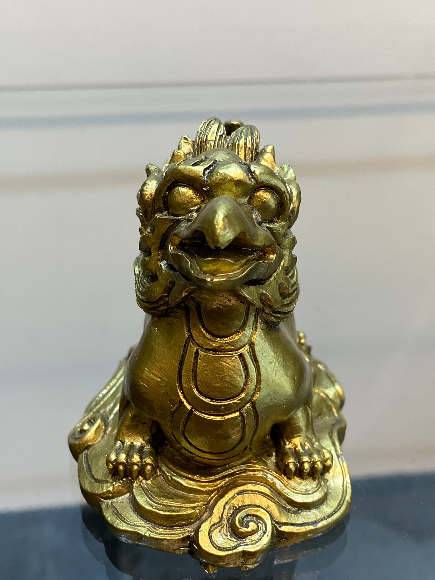 Feng Shui Golden Chinese Auspicious Gryphon Bird