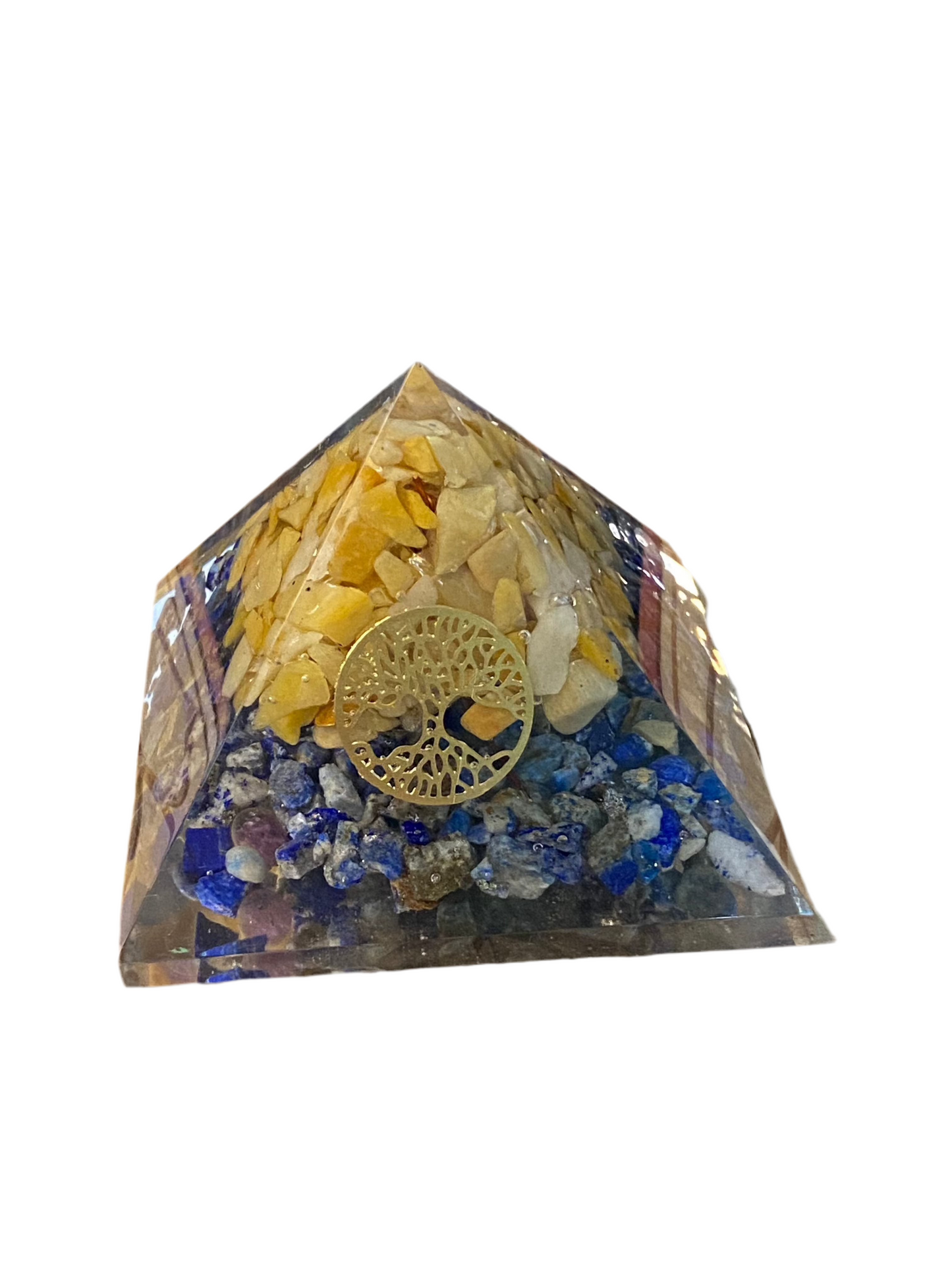 Orgonite Pyramid Lapis Lazuli Yellow Aventurine 