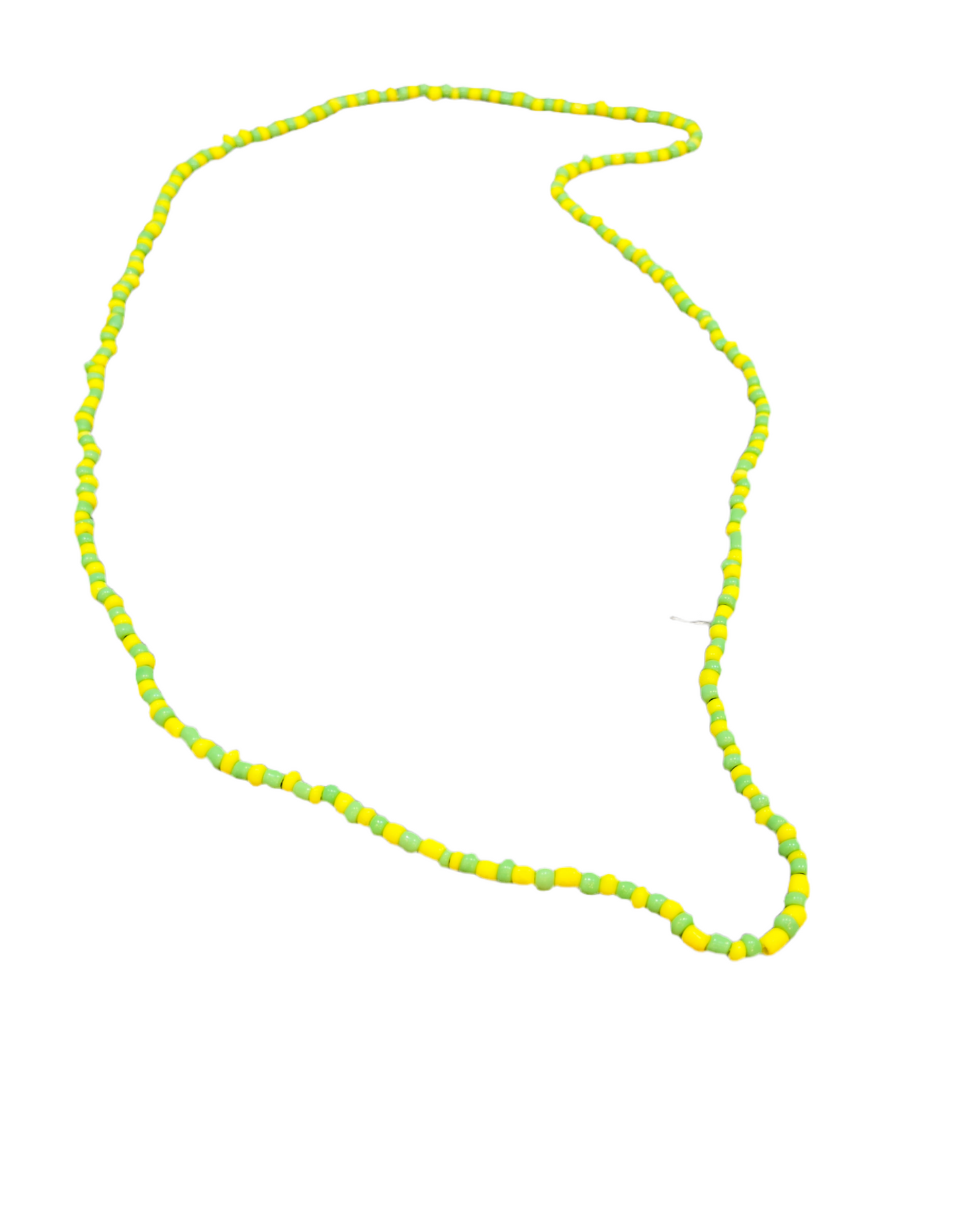 Orisha Orúla Beaded Green and Yellow Necklace