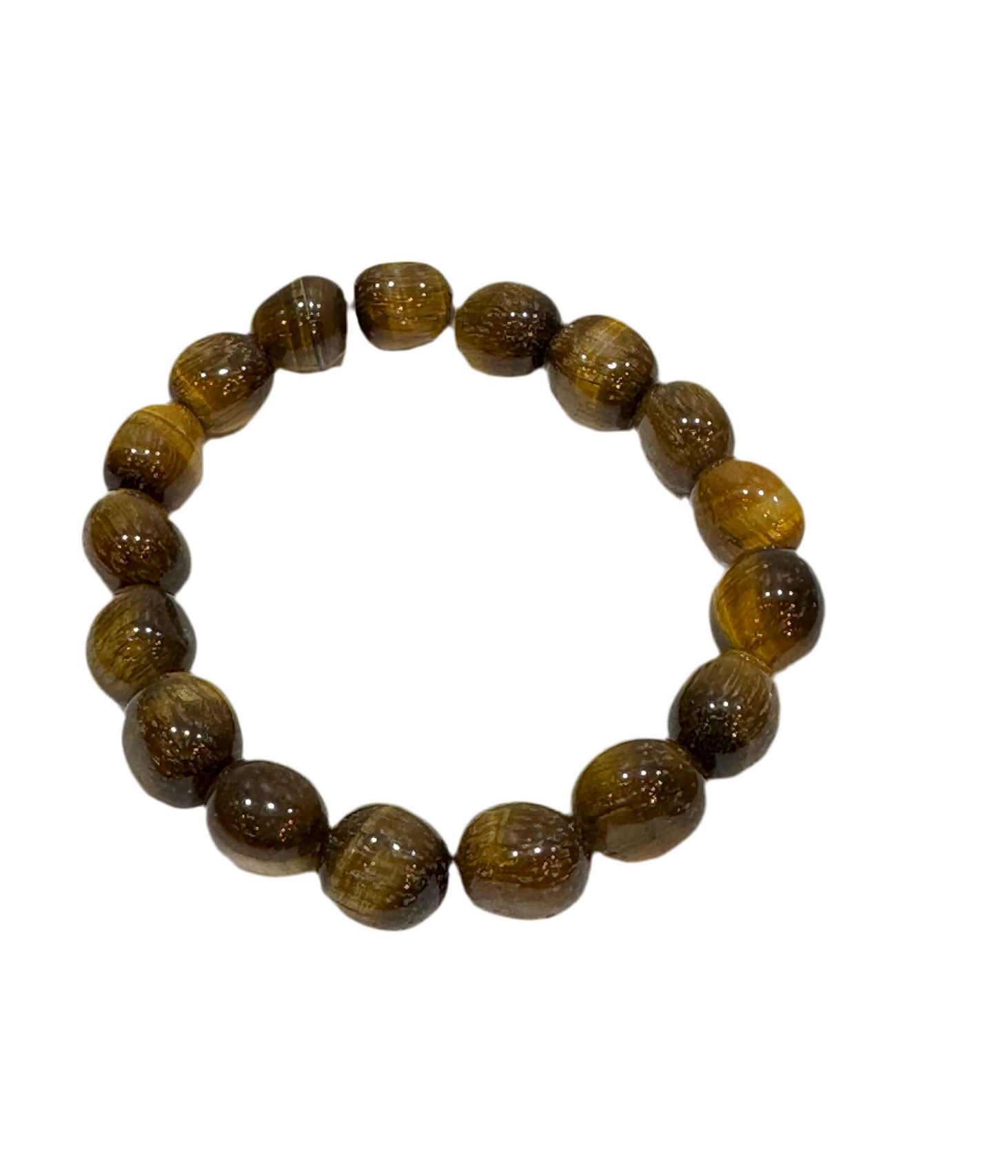 Gold Tiger Eye Free-Form Nugget Bead Bracelet