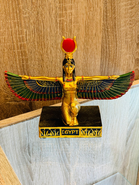 Ancient Egyptian Goddess Isis Ma'at Colorful Wings