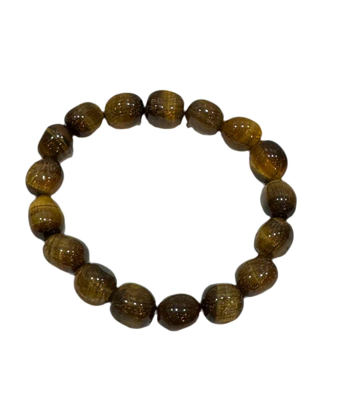 Gold Tiger Eye Free-Form Nugget Bead Bracelet