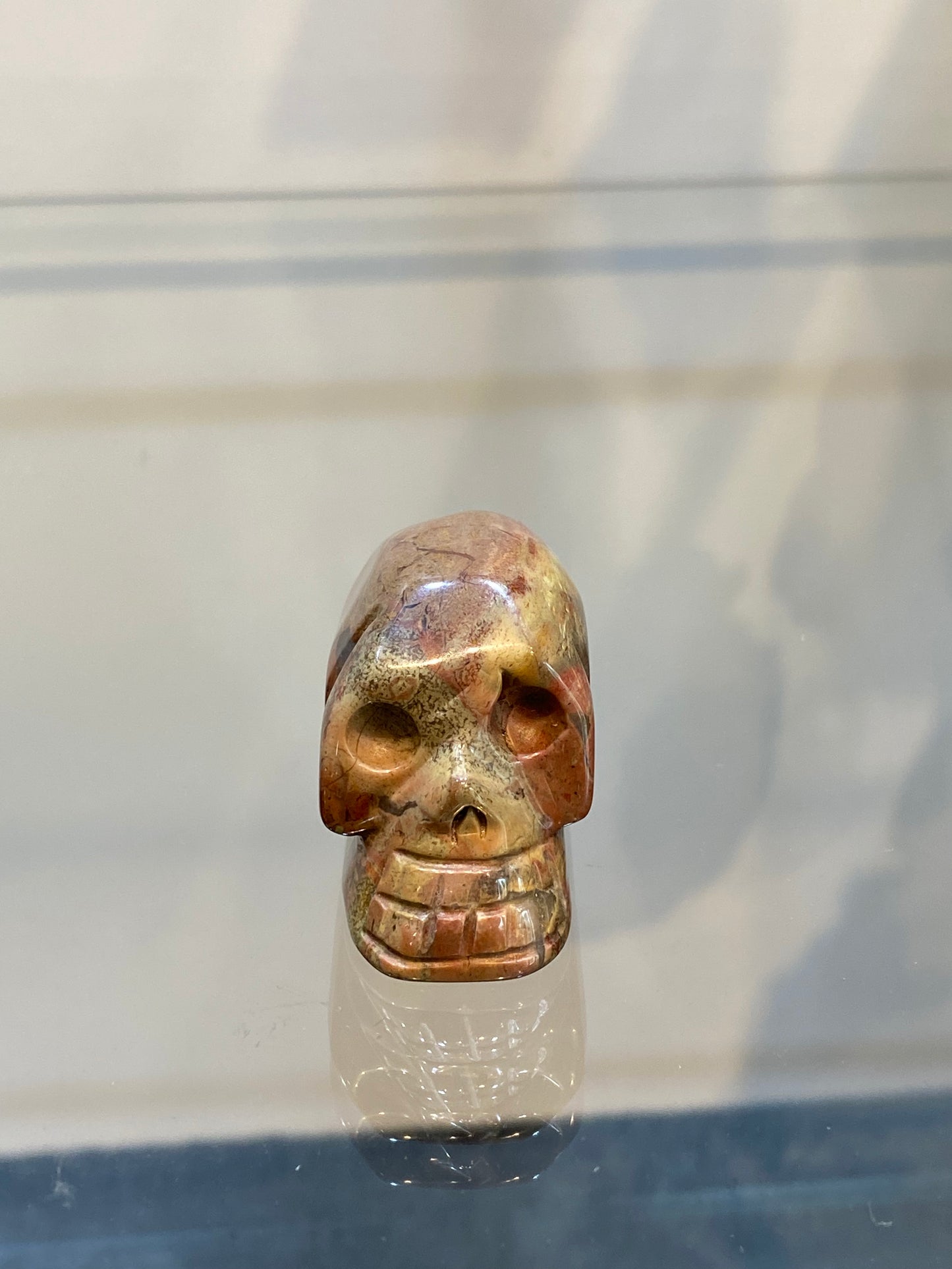 Polished Hand Carved Jasper Gemstone Crystal Skull Head Small