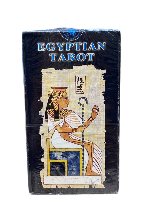 Egyptian Tarot deck by Silvana Alasia featuring ancient Egyptian imagery.