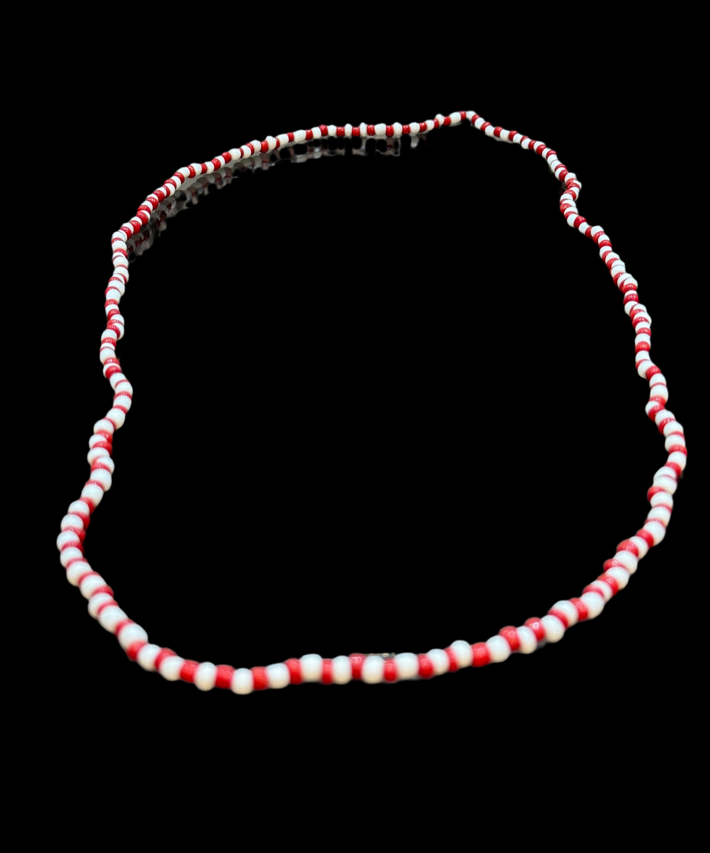 Orisha Chango Beaded Red and White Necklace