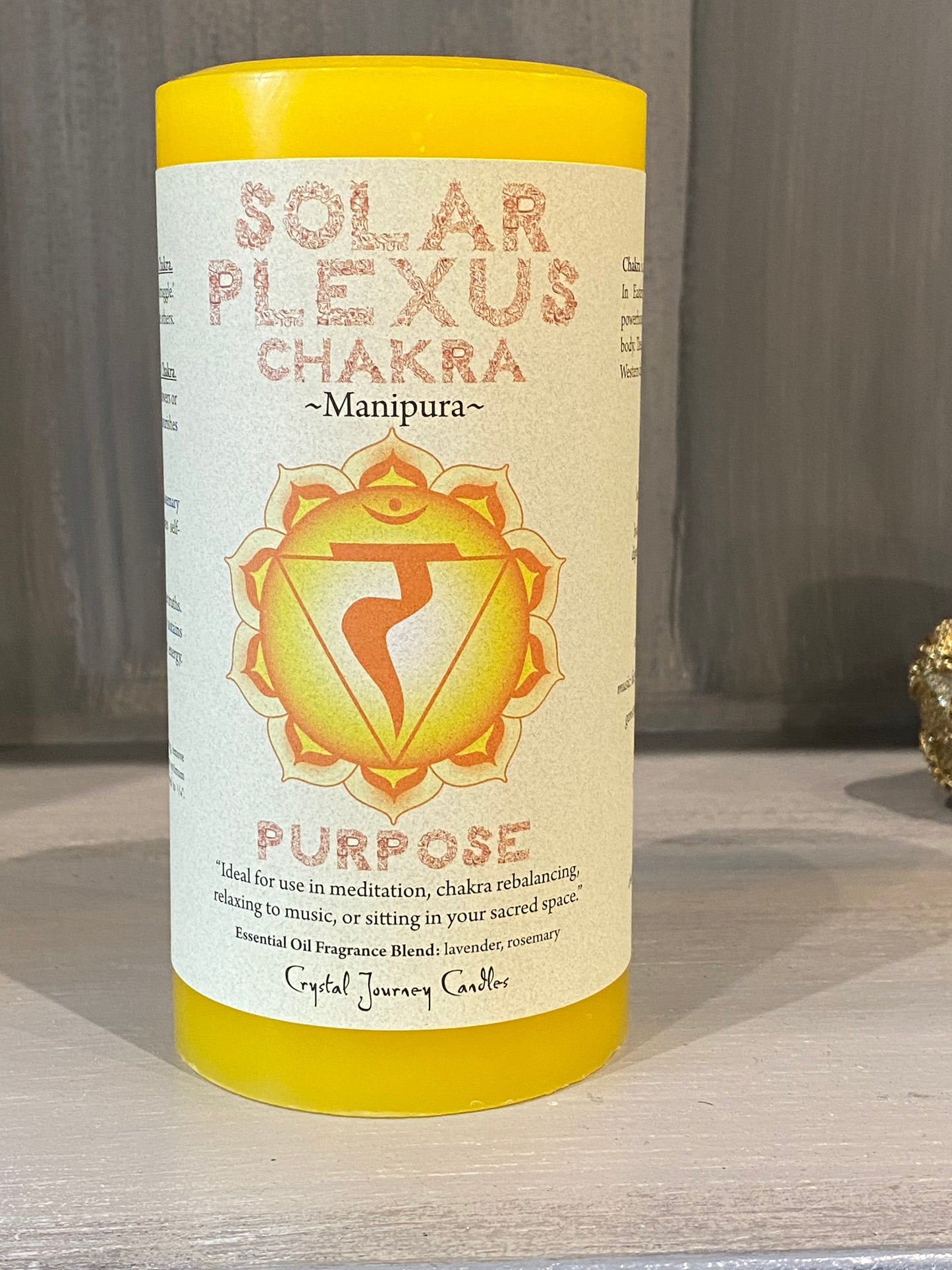 Crystal Journey Solar Plexus Candle