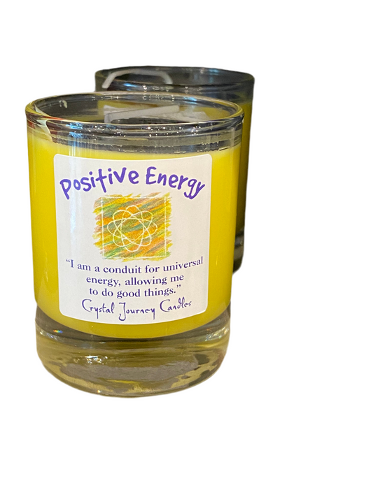 Crystal Journey Filled Glass Votives - Positive Energy