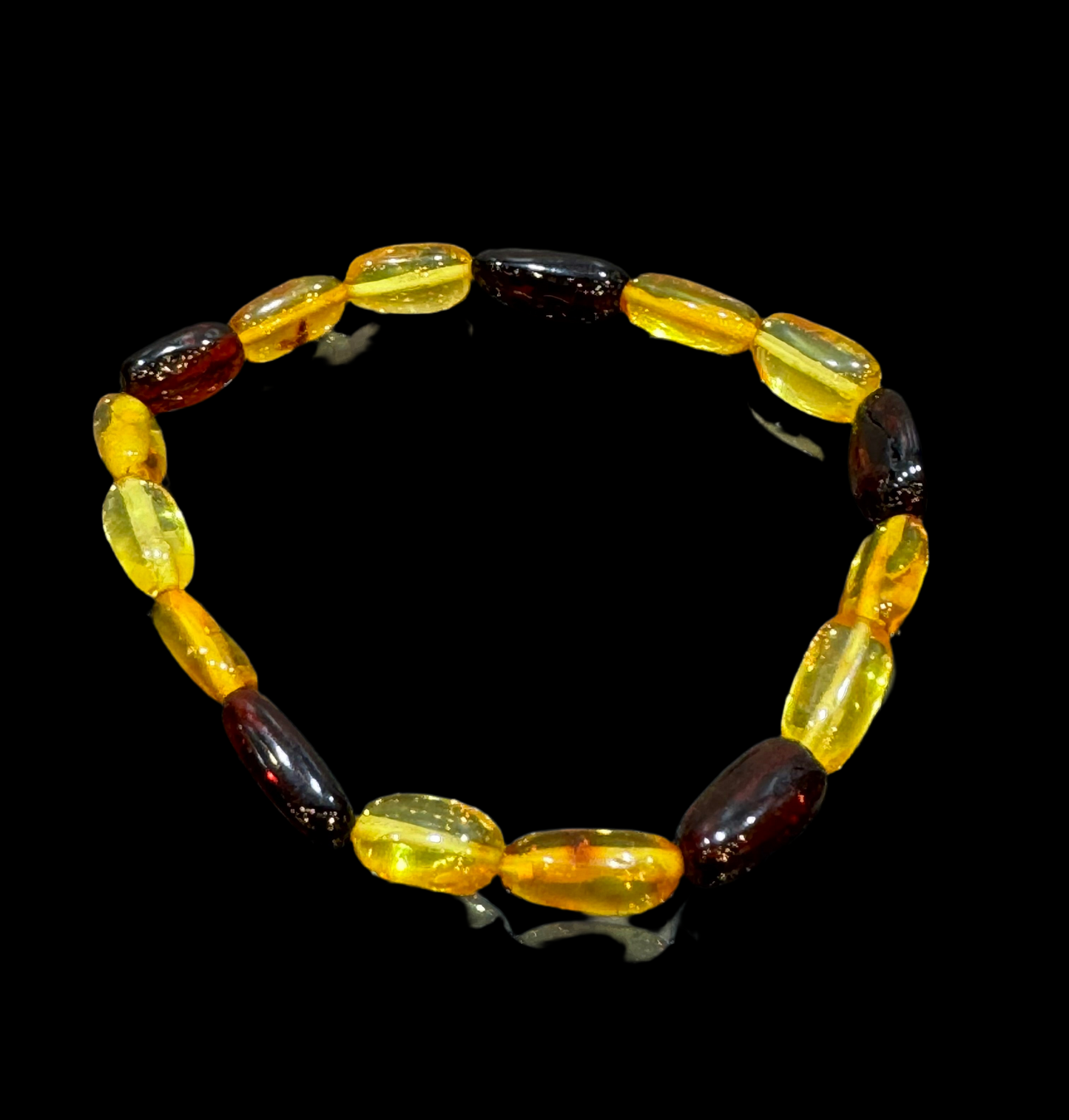 Multi Color Amber Tumbled Bracelet Grade A