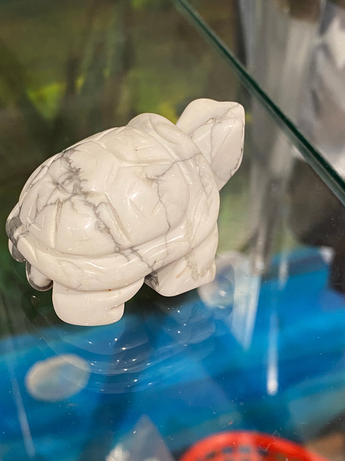 Howlite Polished Turtle Gemstone Hand Carved