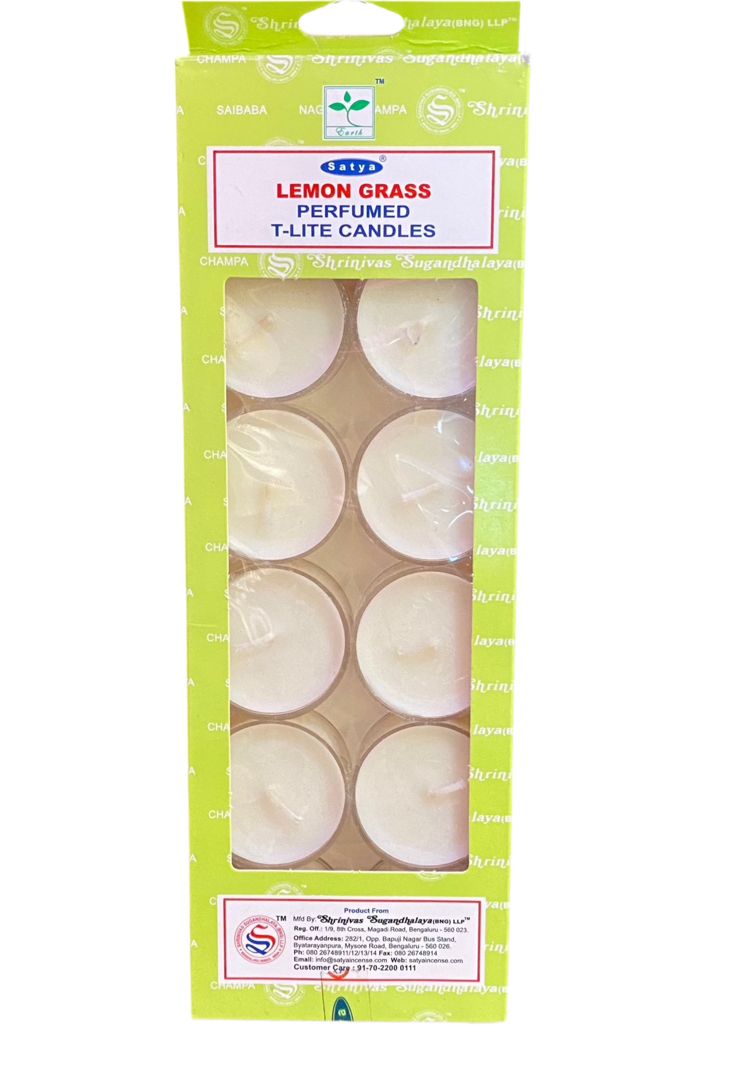 Satya Lemongrass Perfumed T Lite Candles 