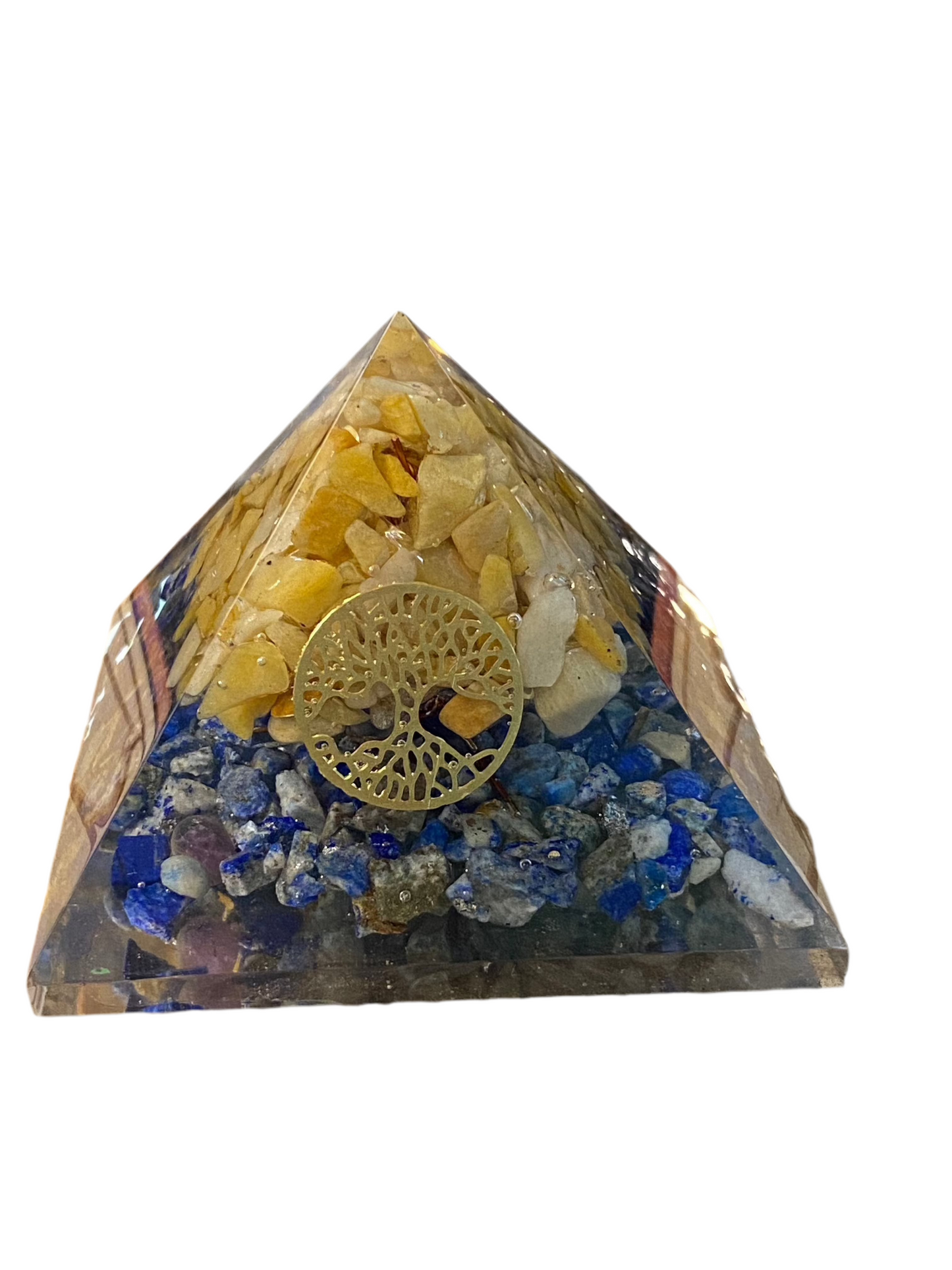 Orgonite Pyramid Lapis Lazuli Yellow Aventurine 