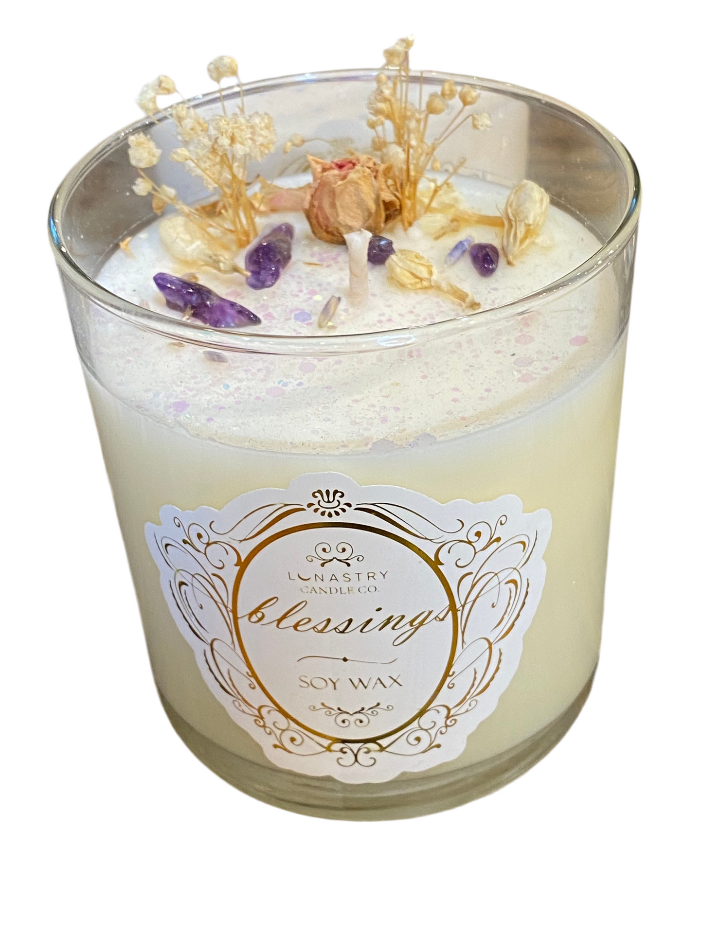 Blessings Soy Wax Crystal Candle