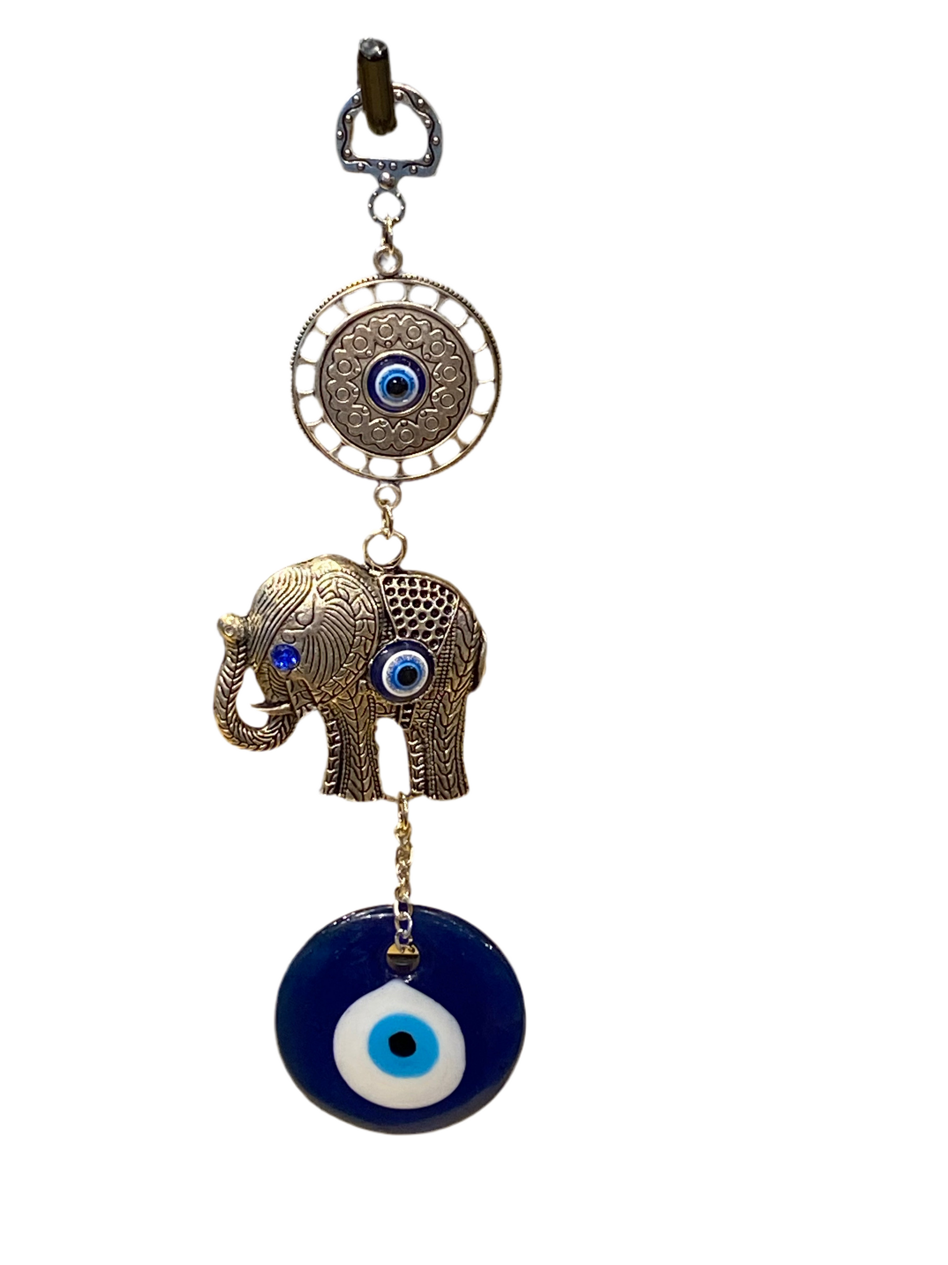 Mandala India Elephant With Evil Eye Medallion