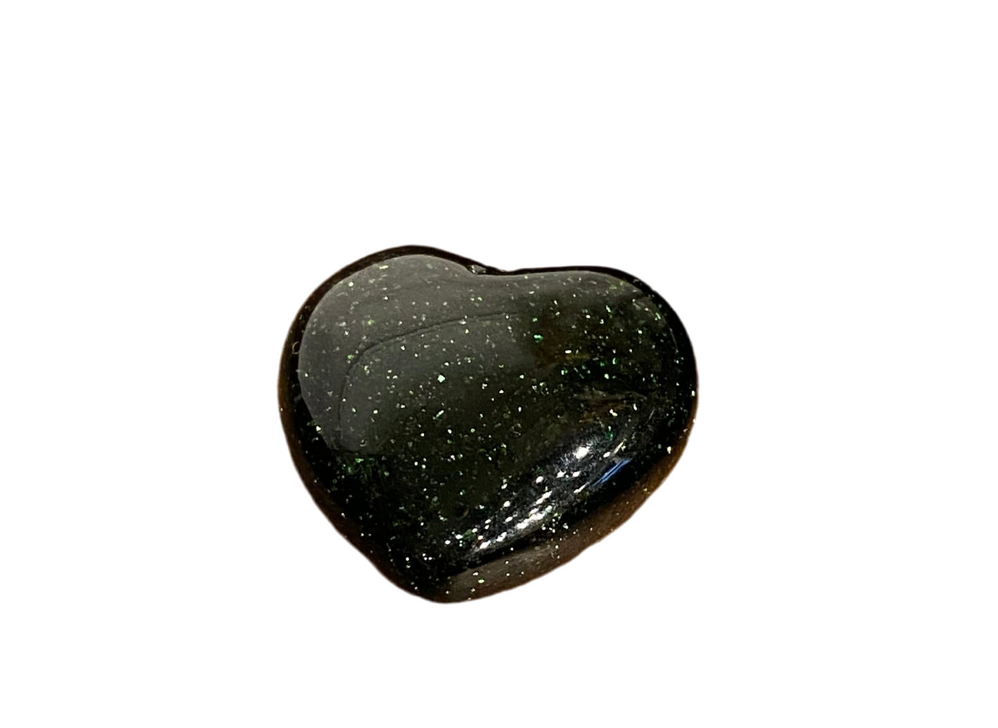 Green Goldstone Heart