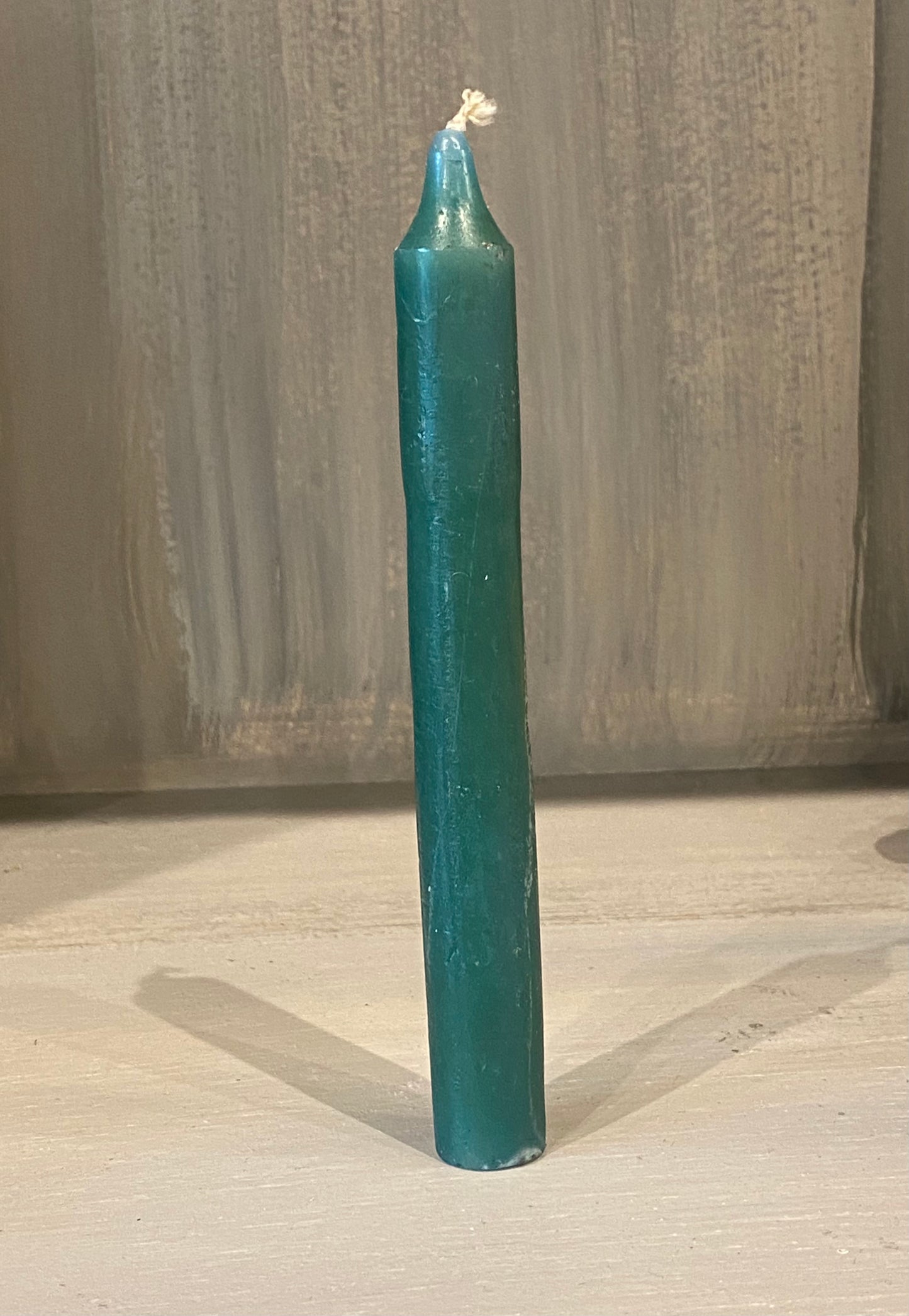 Green 6” Household Taper Candle