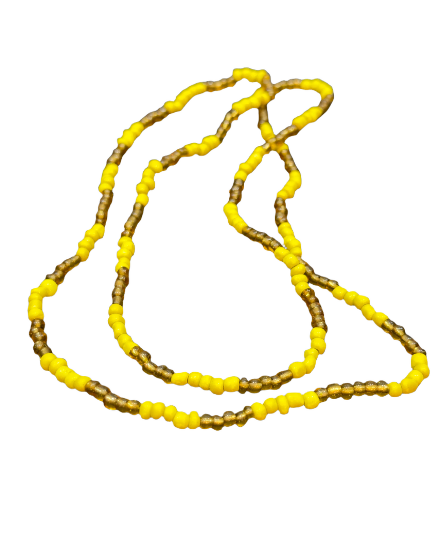 Orisha Oshun Beaded Gold and Yellow Necklace