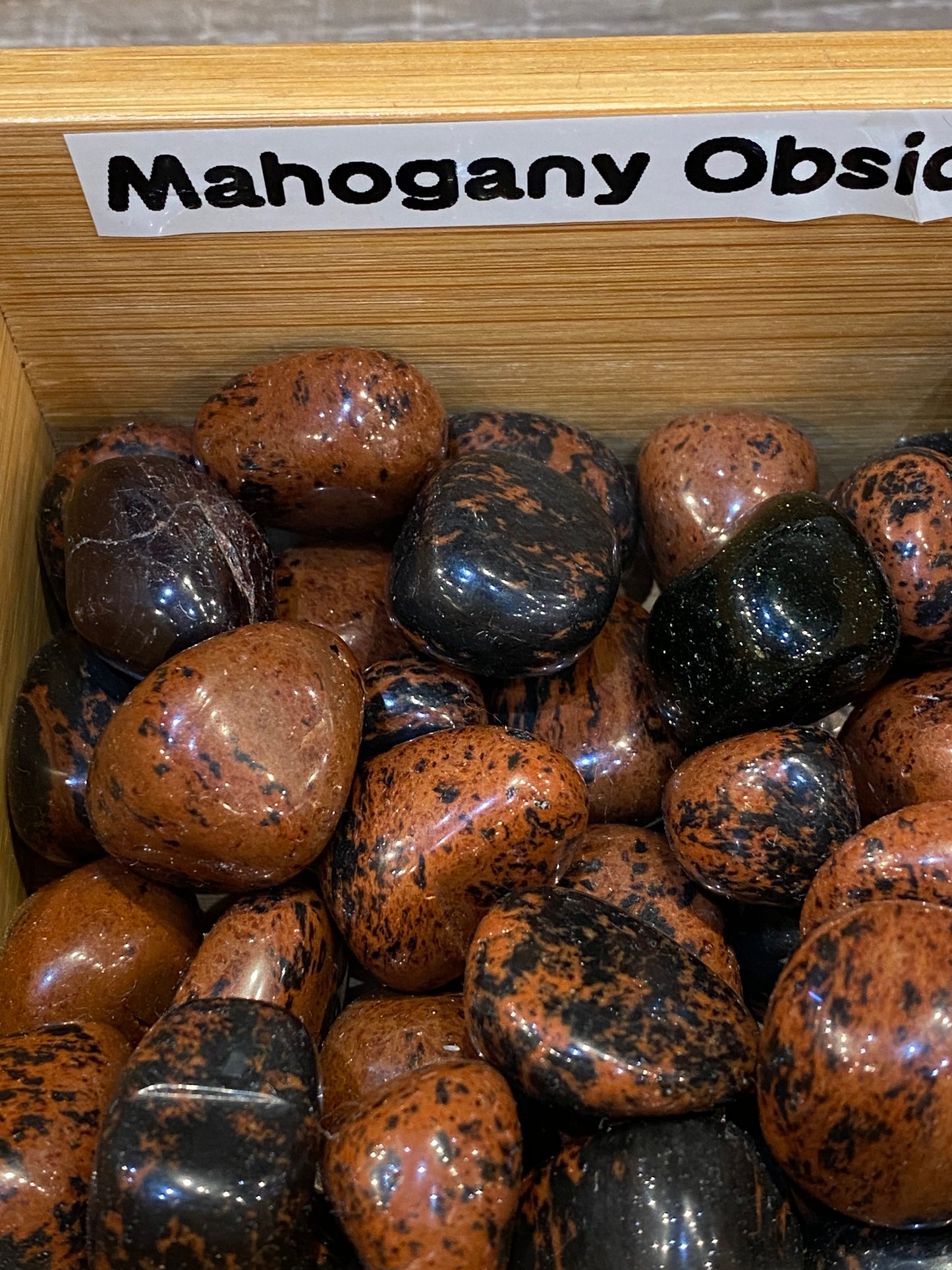 Obsidian Mahogany Tumbled Stone 1pc