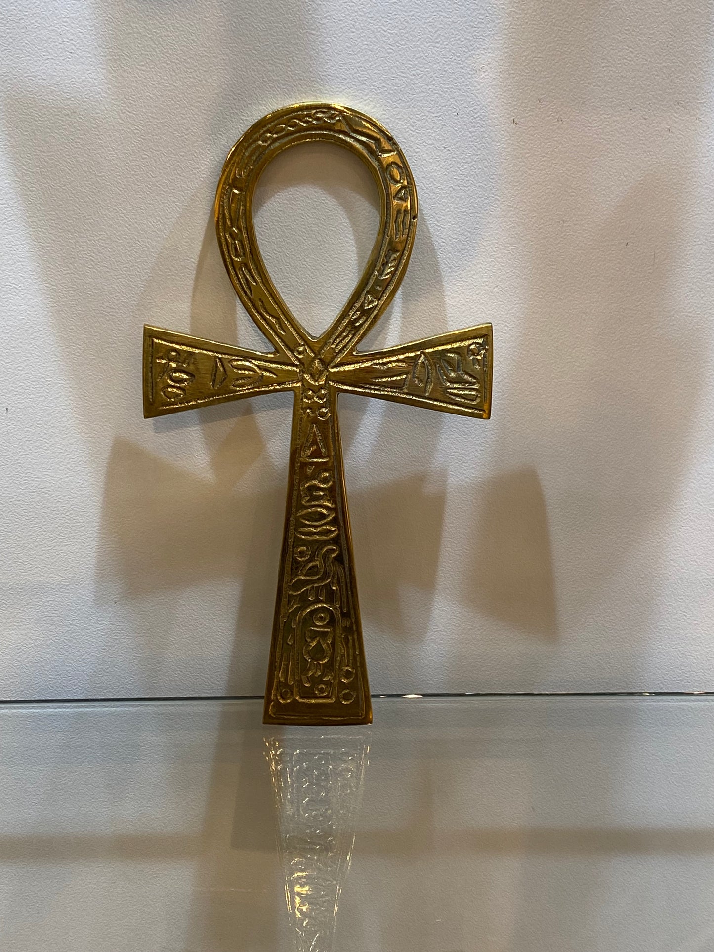 Brass Ankh Hanging Wall Ornament 6.5"