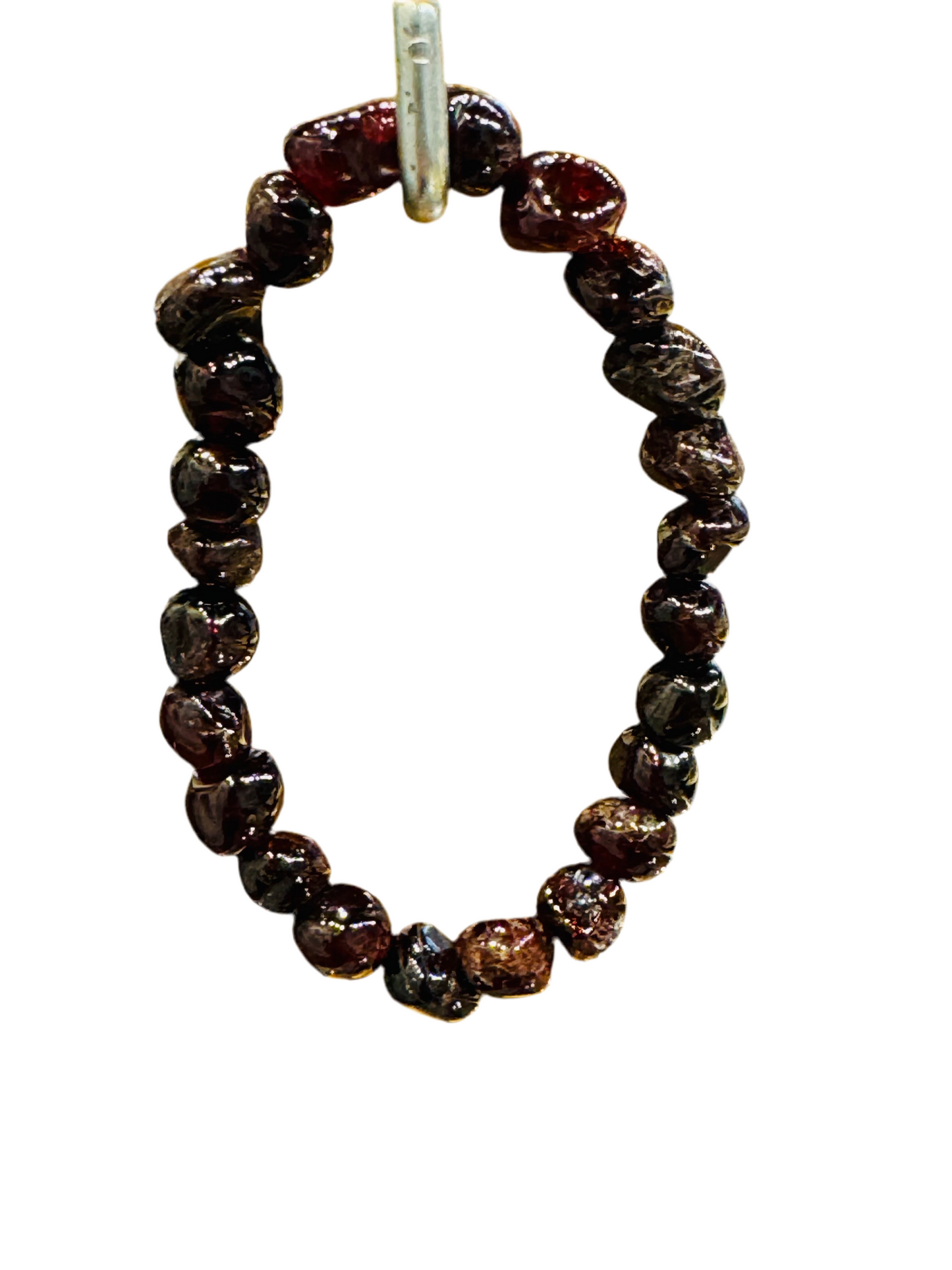 Garnet Nugget Beaded String Bracelet