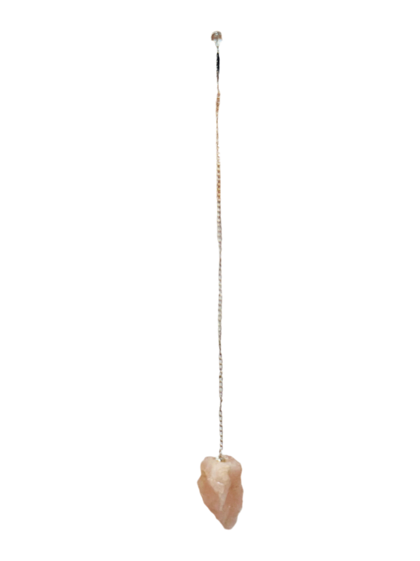 Rose Quartz Pendulum Rough Raw with Chain