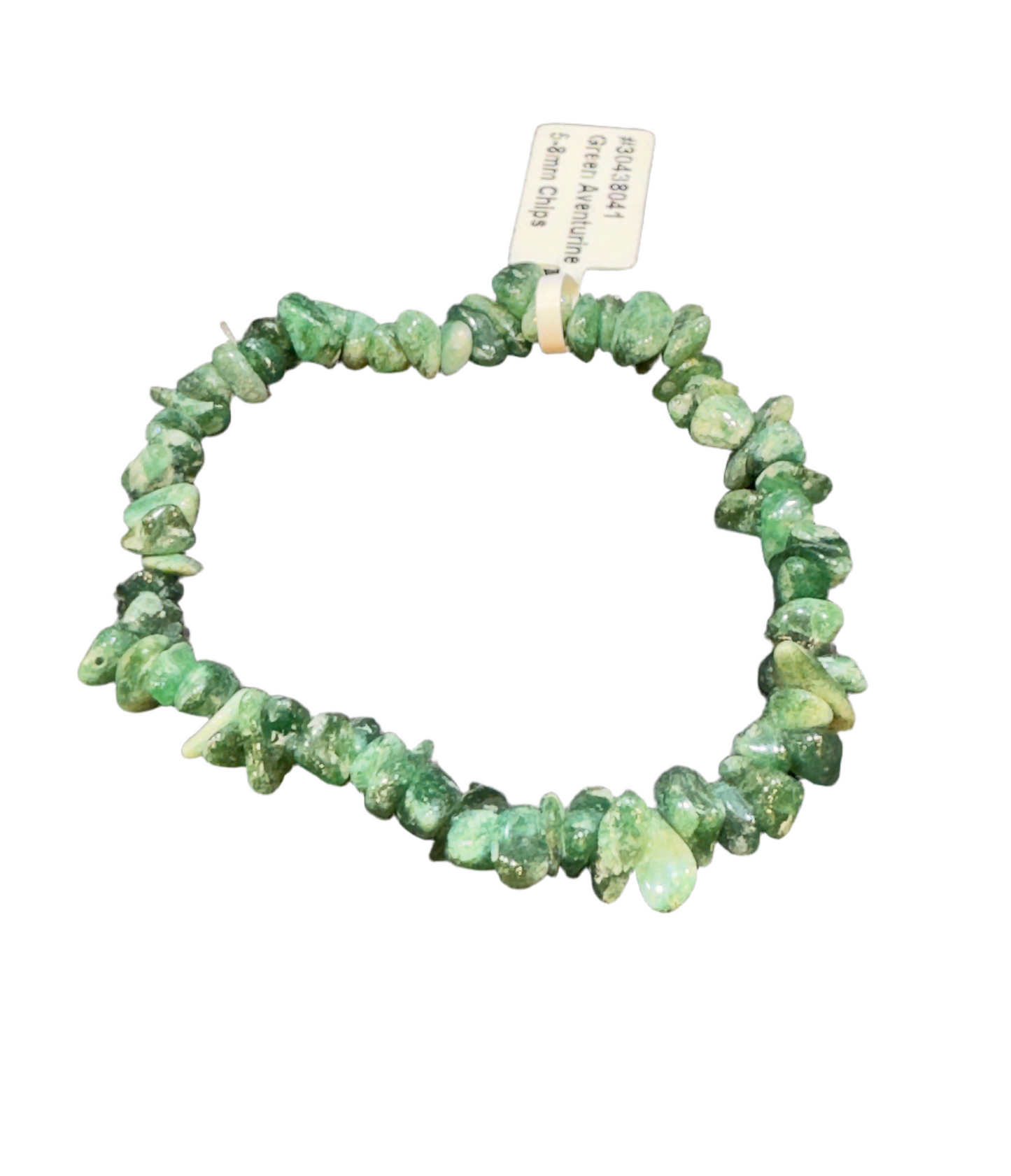 Green Aventurine Chip Bracelet 5-8mm.