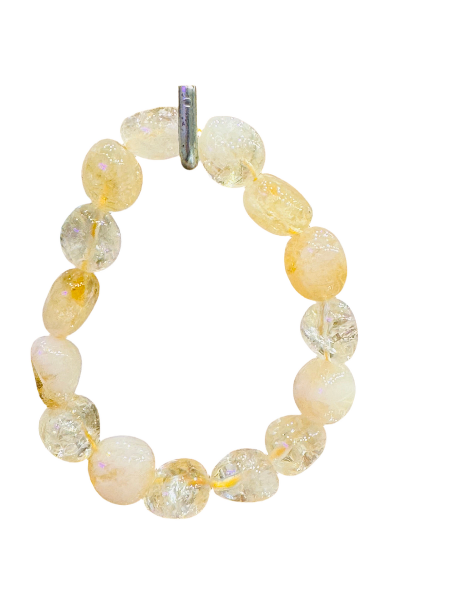 Citrine Tumbled String Bracelet 8mm