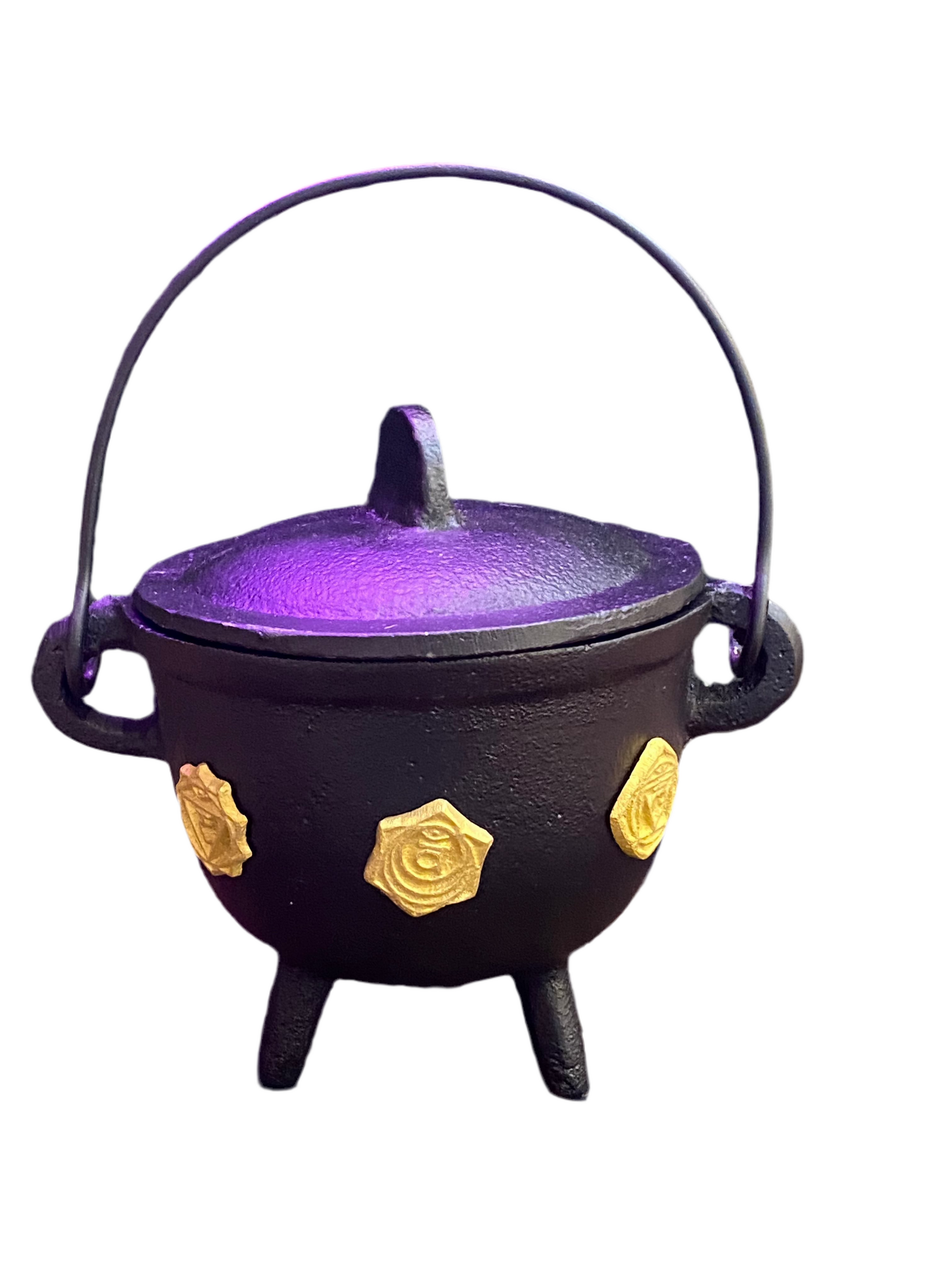 7 Symbol Chakra Cast Iron Cauldron