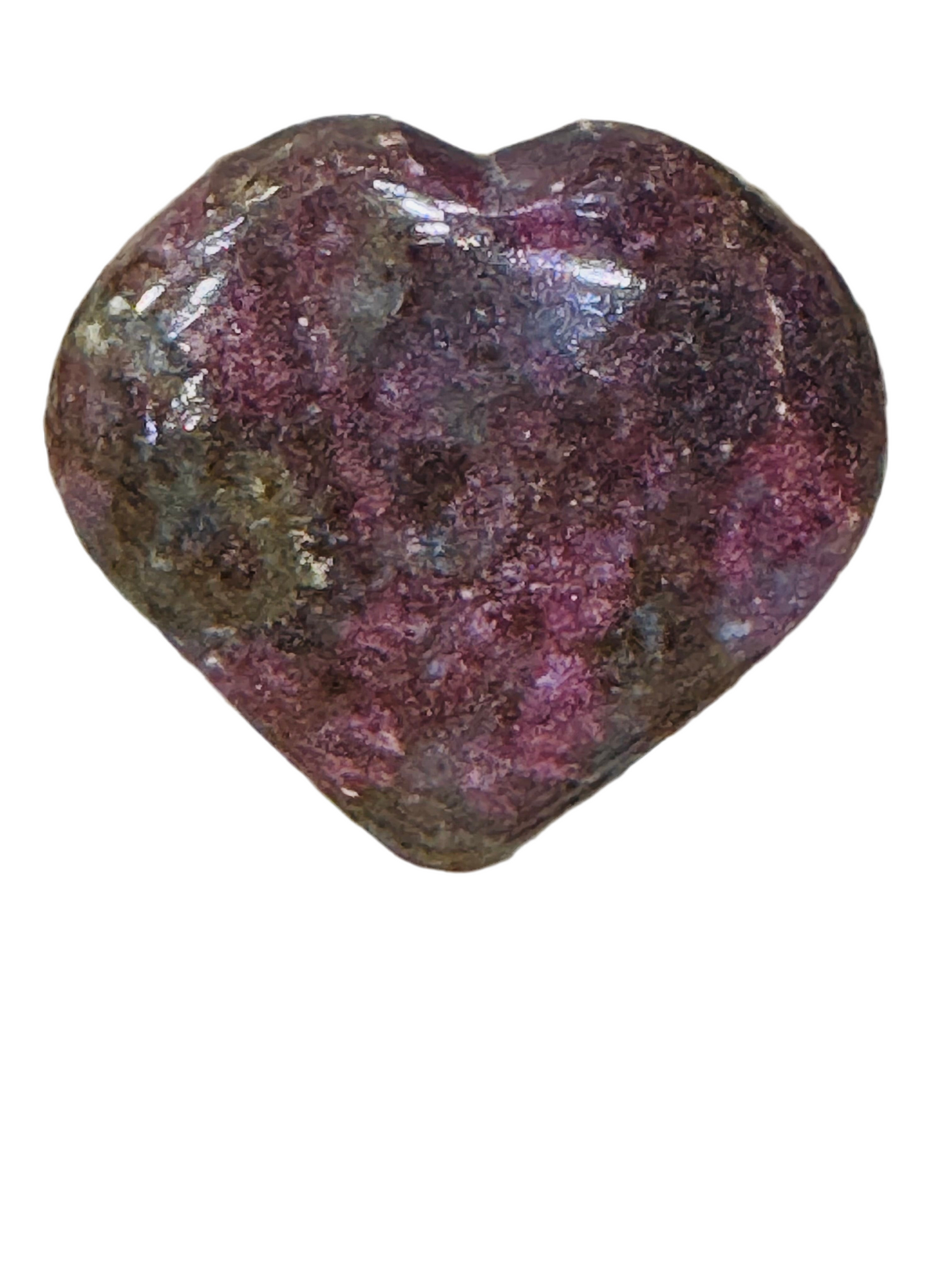 Zoisite Heart Hand Carved Large Palm Stone