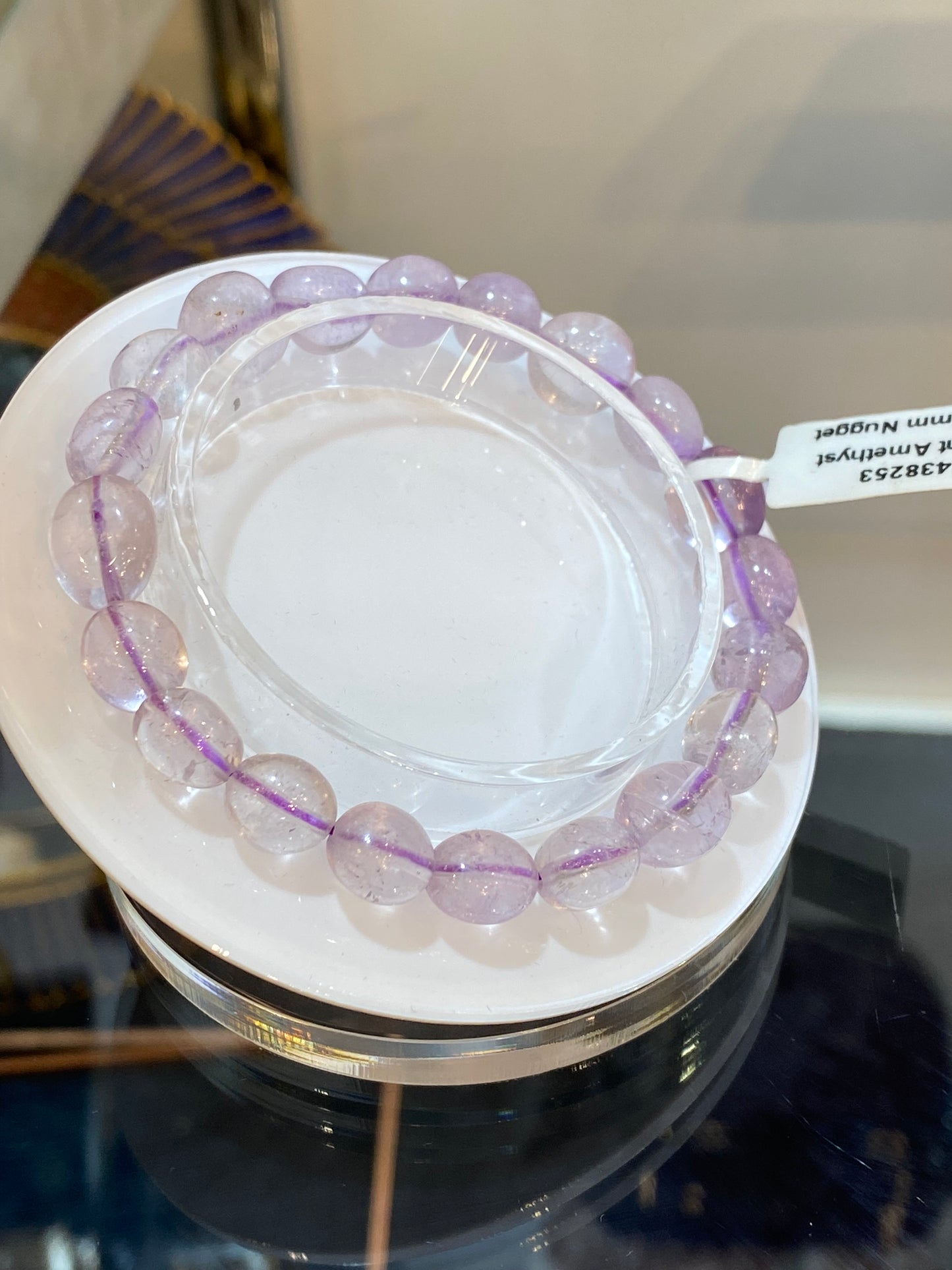 Amethyst Light Nugget Bracelet (free-form bead stretch)