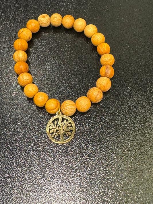 Tree of Life Palo Santo Beaded Bracelet 8mm