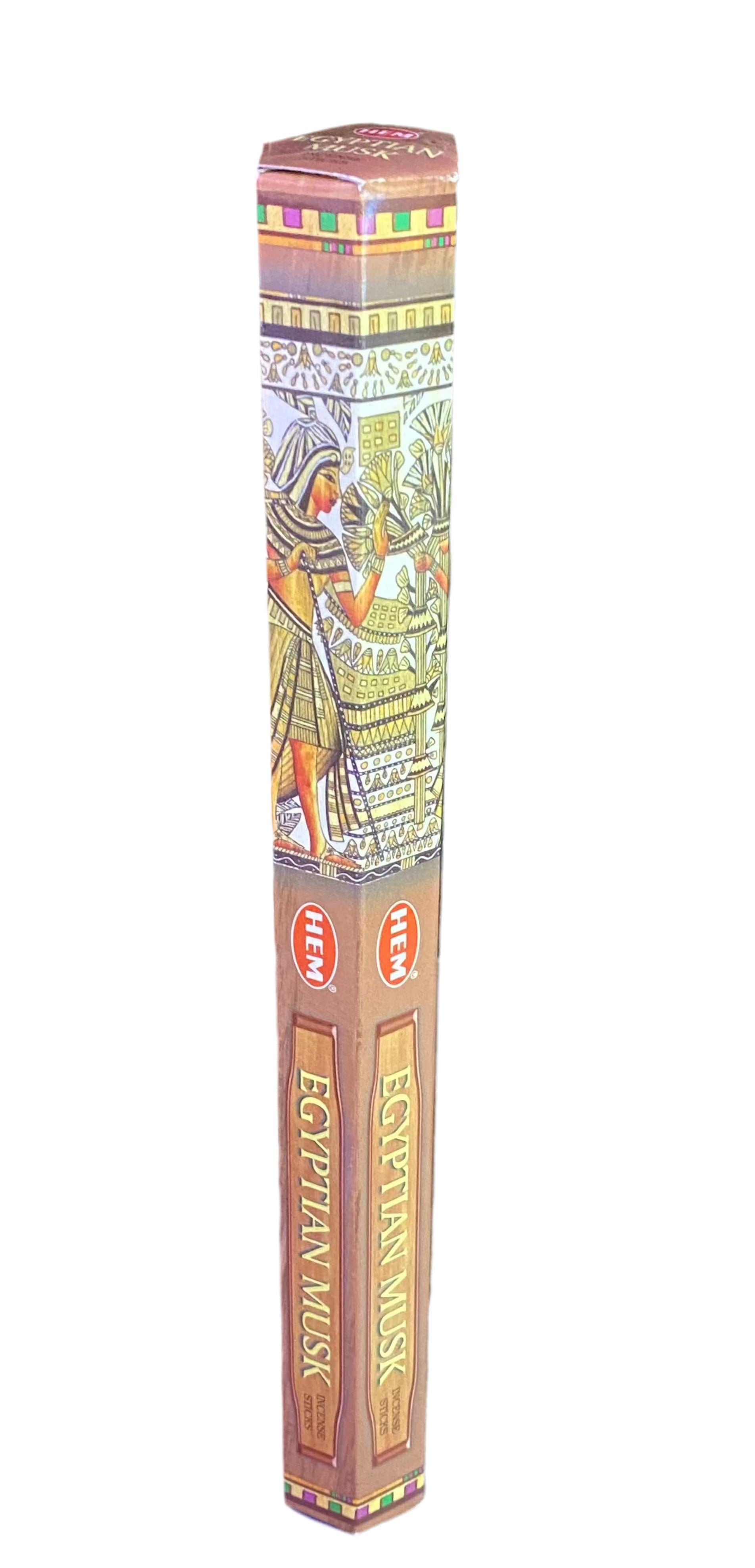 HEM Egyptian Musk Incense Sticks package with decorative Egyptian design.