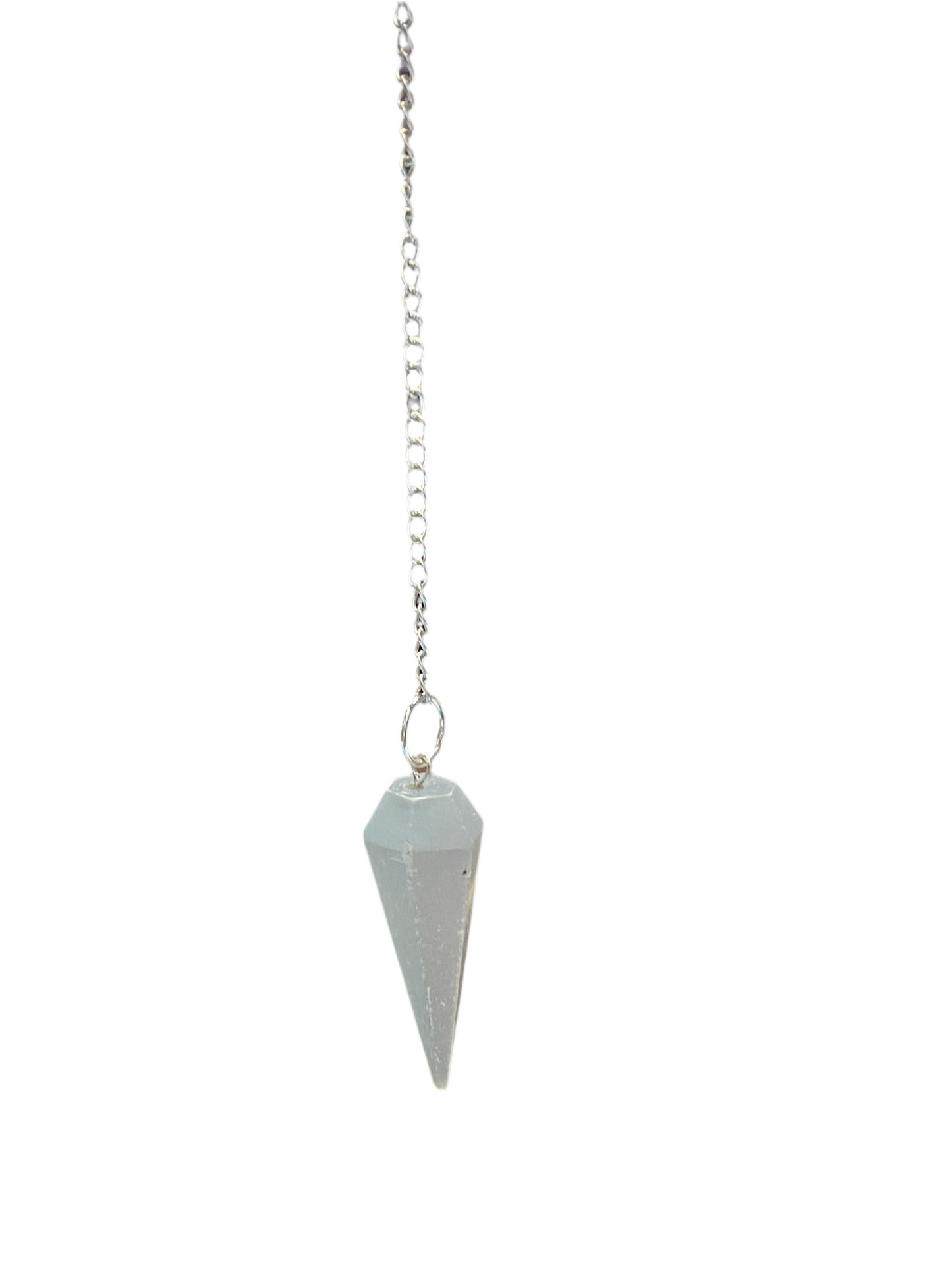 Selenite Point Pendulum