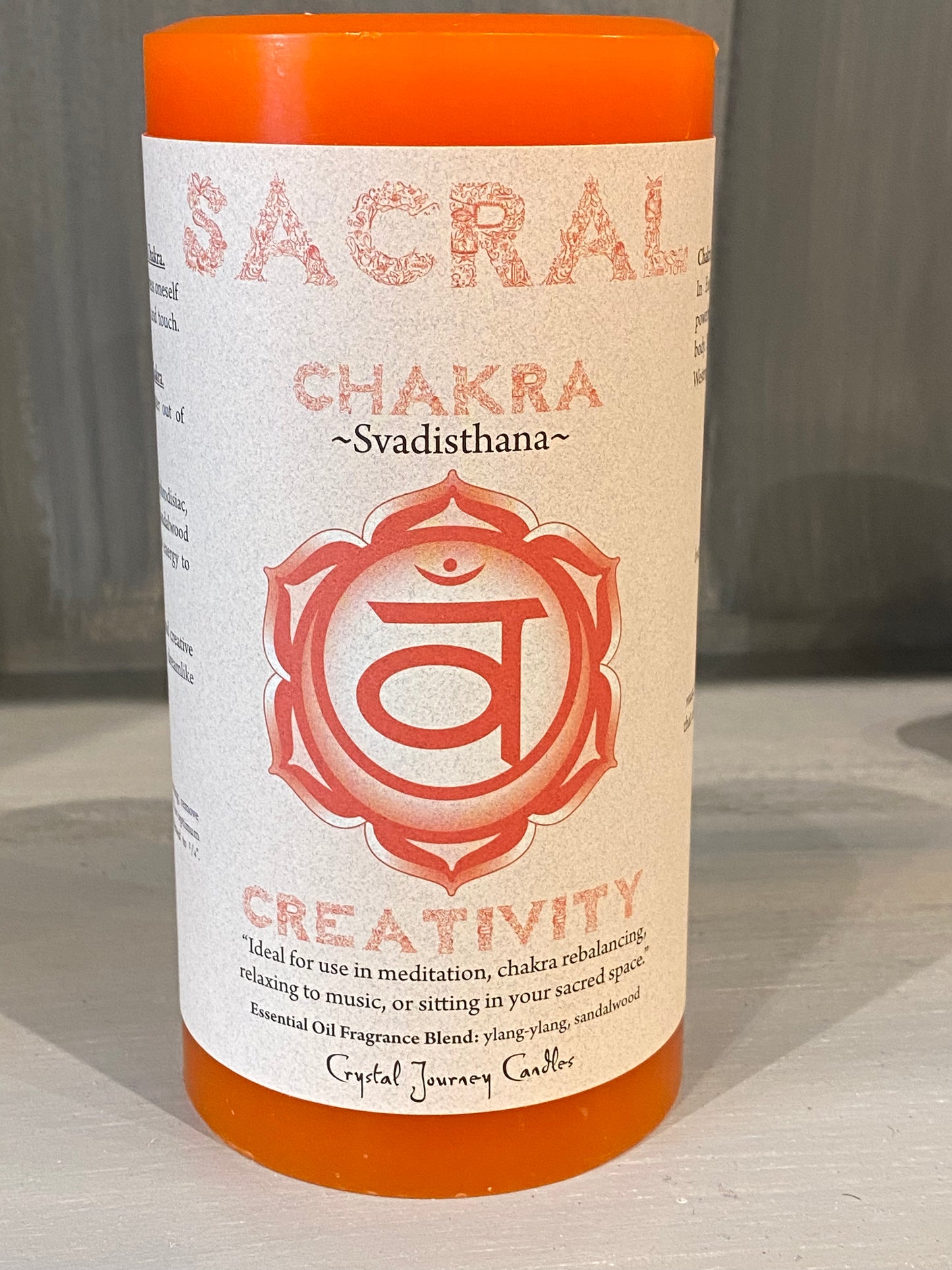 Crystal Journey Sacral Chakra Candle