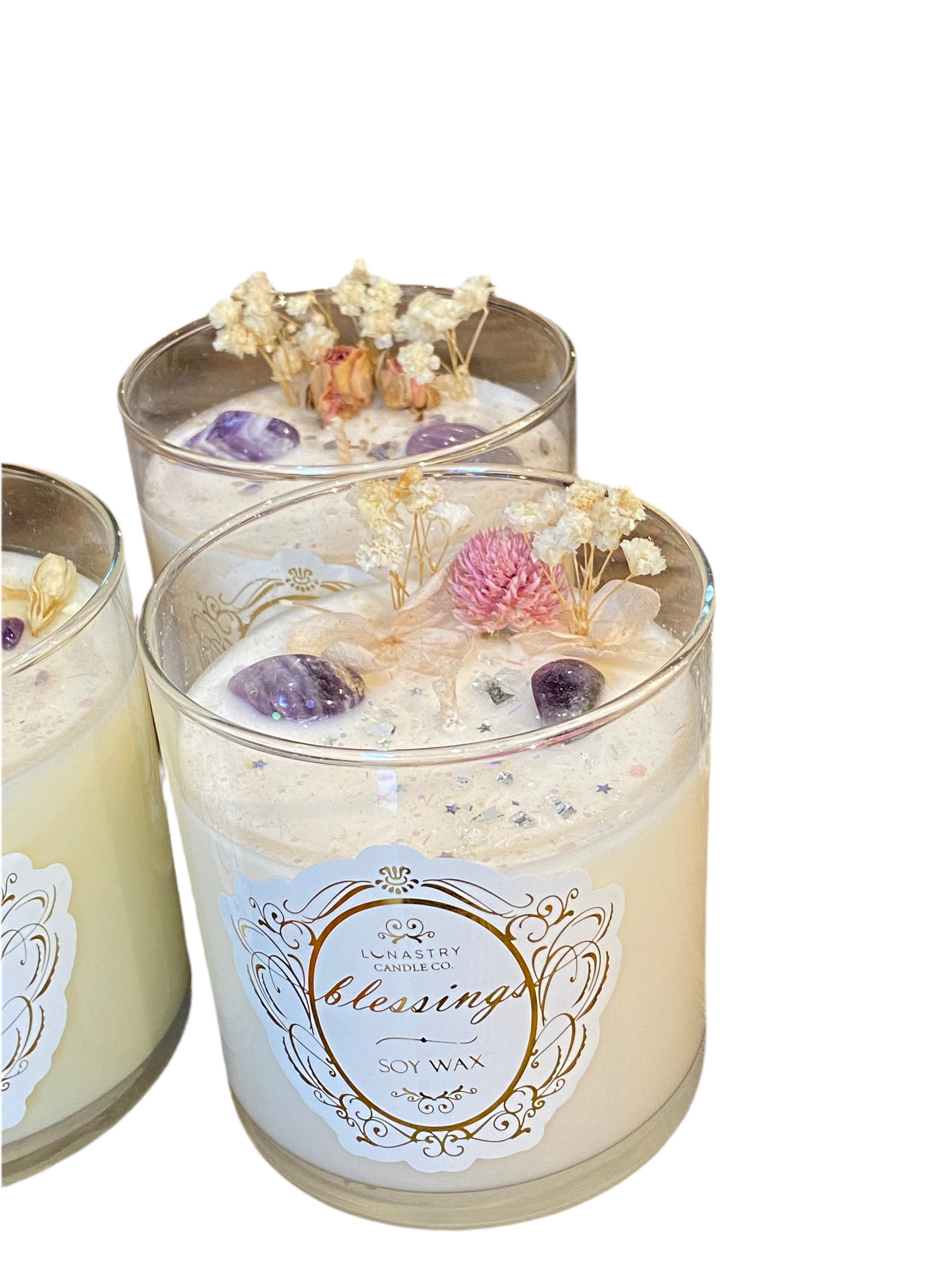 Blessings Soy Wax Crystal Candle