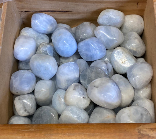 Blue Calcite Tumbled Stone 1pc