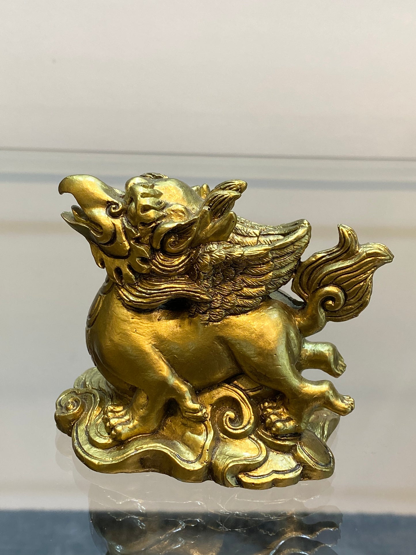 Feng Shui Golden Chinese Auspicious Gryphon Bird