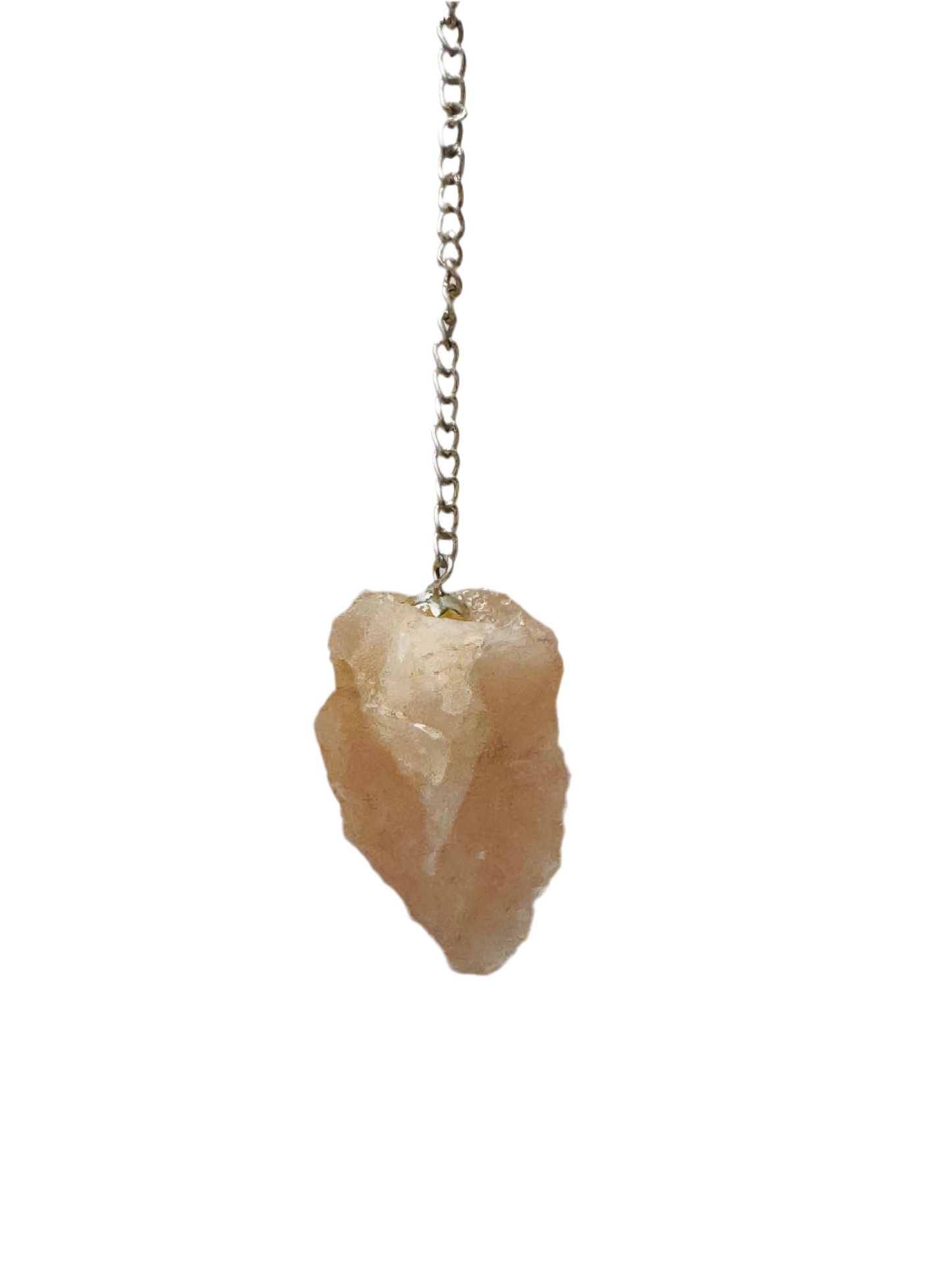 Rose Quartz Pendulum Rough Raw with Chain